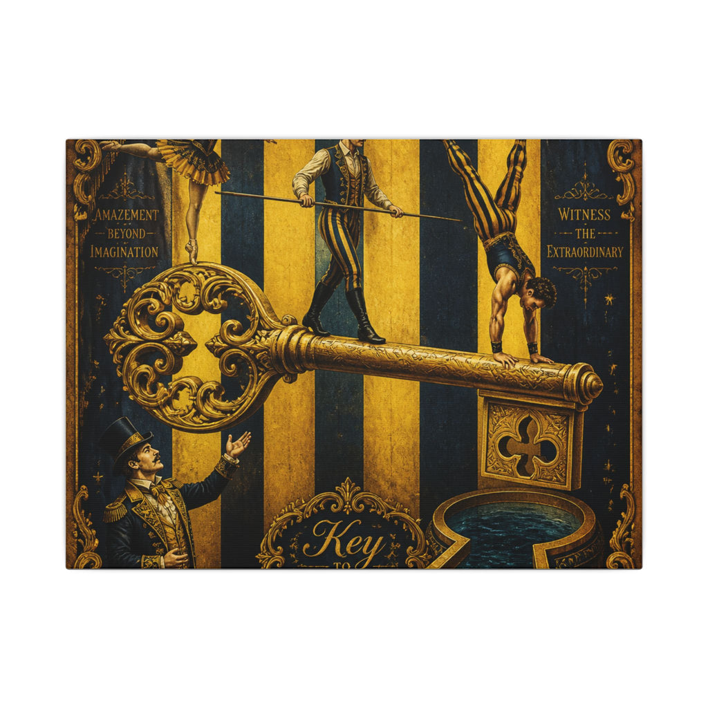 Giant Key Performance Wall Art Canvas 24×36 Baroque Studio Decor Maximalist Print
