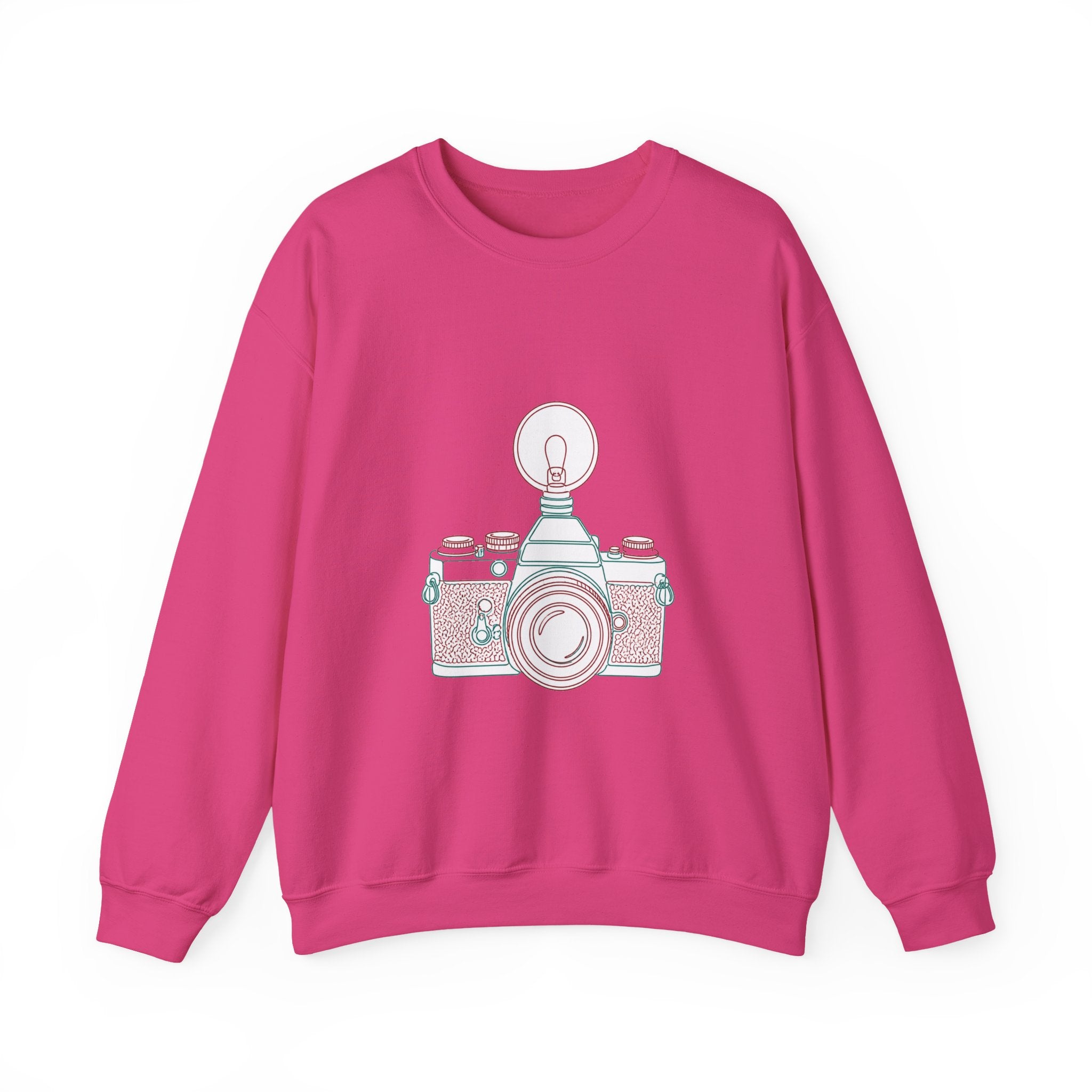 Matching Couple Sweatshirt - Camera & Film Matching Couple Premium Fleece Sweatshirt Minimalist Art His Hers Christmas Gift - Design A