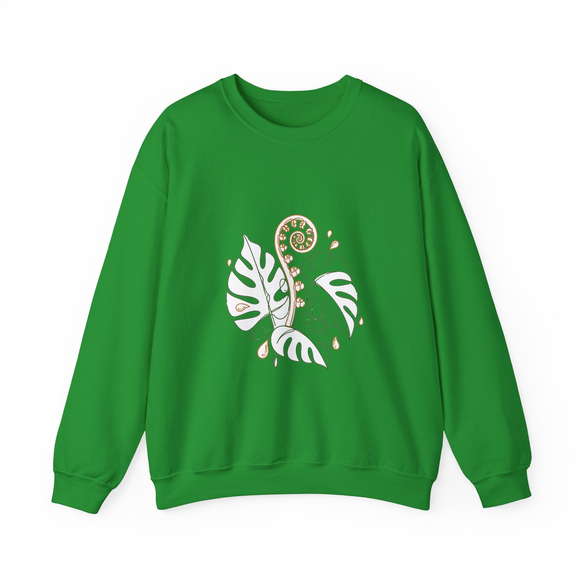 Matching Couple Sweatshirt - Desert & Rainforest Matching Couple Crewneck Sweatshirt Minimalist Art His Hers Valentine Gift - Design B