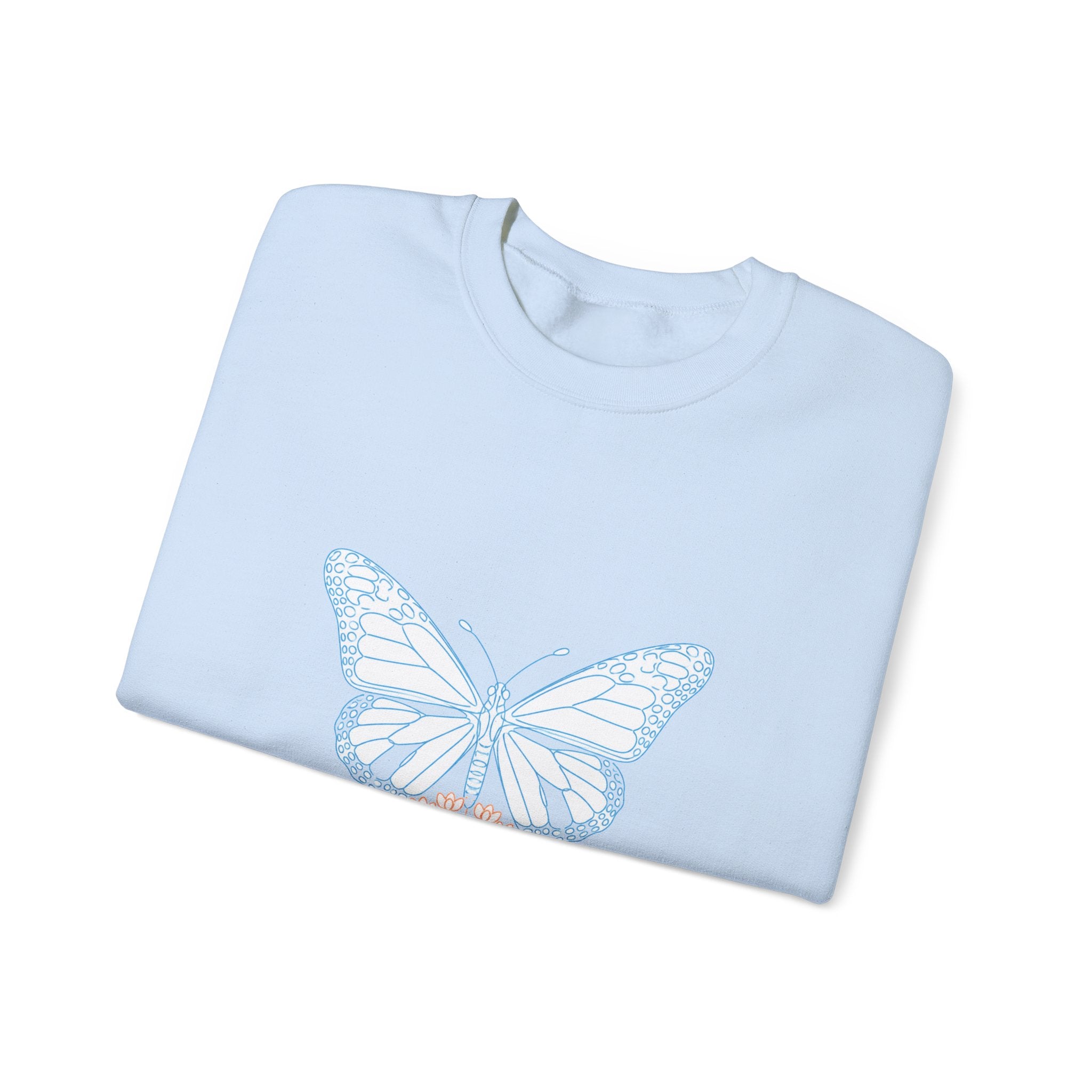 Matching Couple Sweatshirt - Butterfly & Moth Matching Couple Crewneck Sweatshirt Minimalist Art His Hers Valentine Gift - Design A