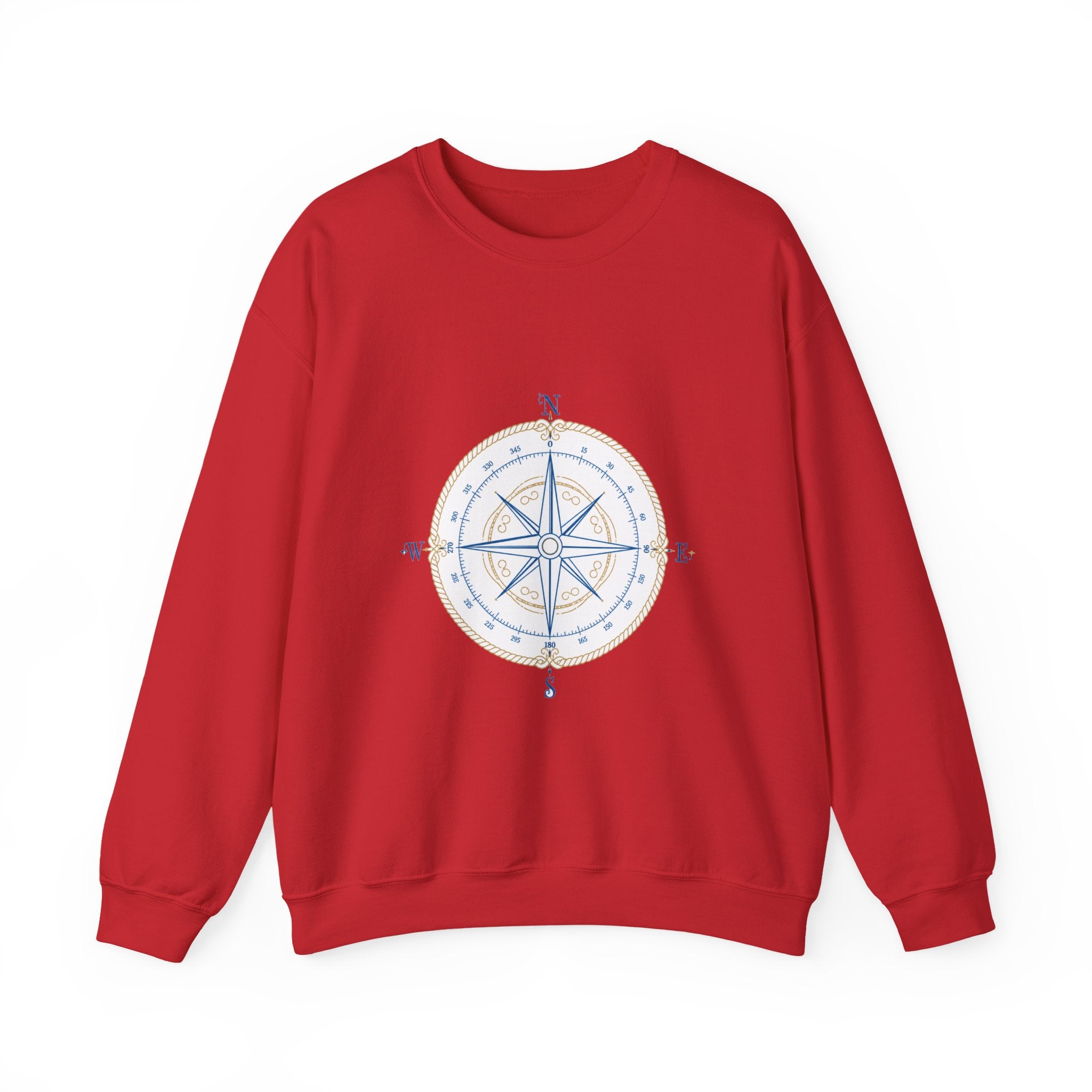 Matching Couple Sweatshirt - Compass North & South Matching Couple Premium Fleece Sweatshirt Minimalist Art His Hers Christmas Gift - Design A