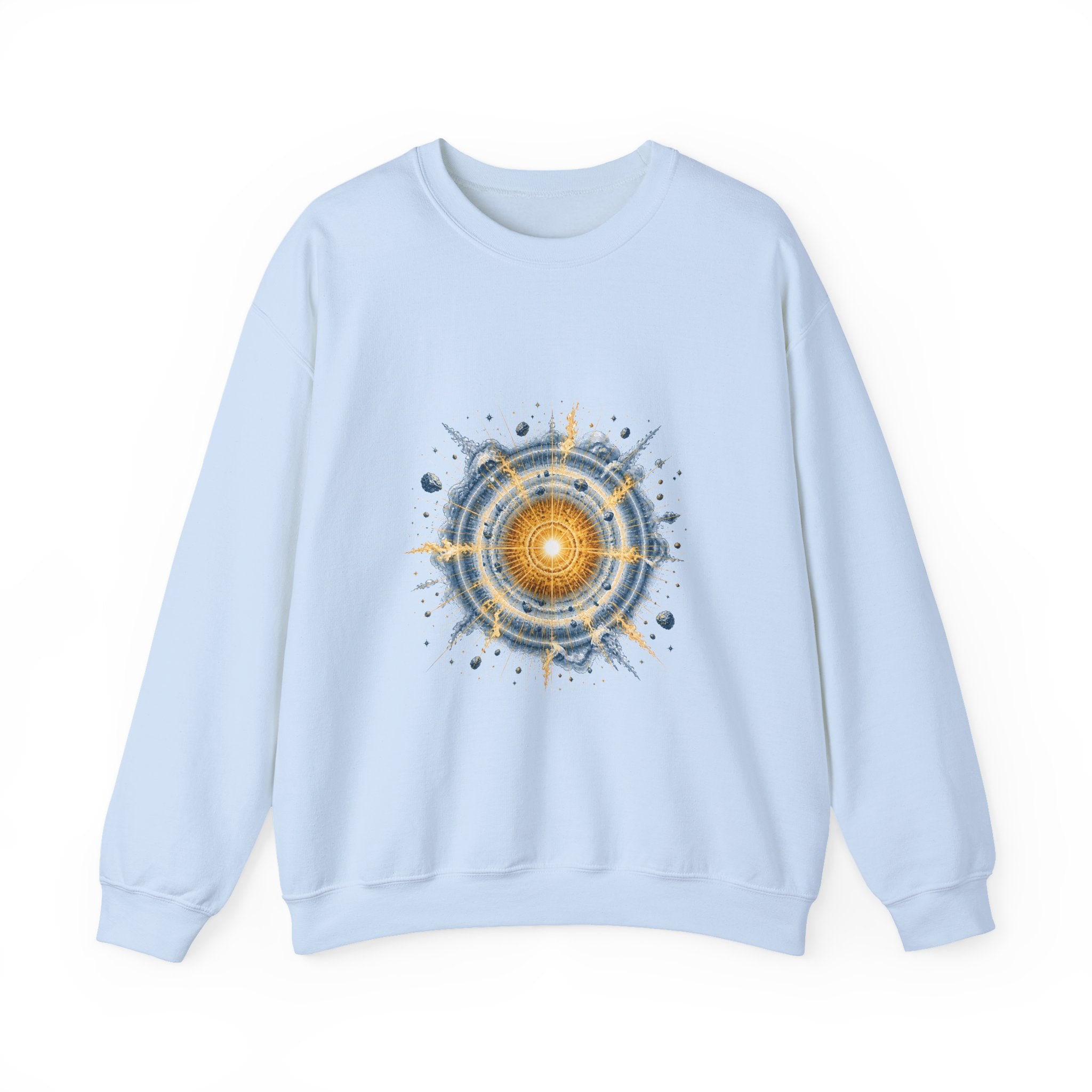 Matching Couple Sweatshirt - Galaxy & Supernova Matching Couple Crewneck Sweatshirt Vintage Art His Hers Wedding Gift - Design B