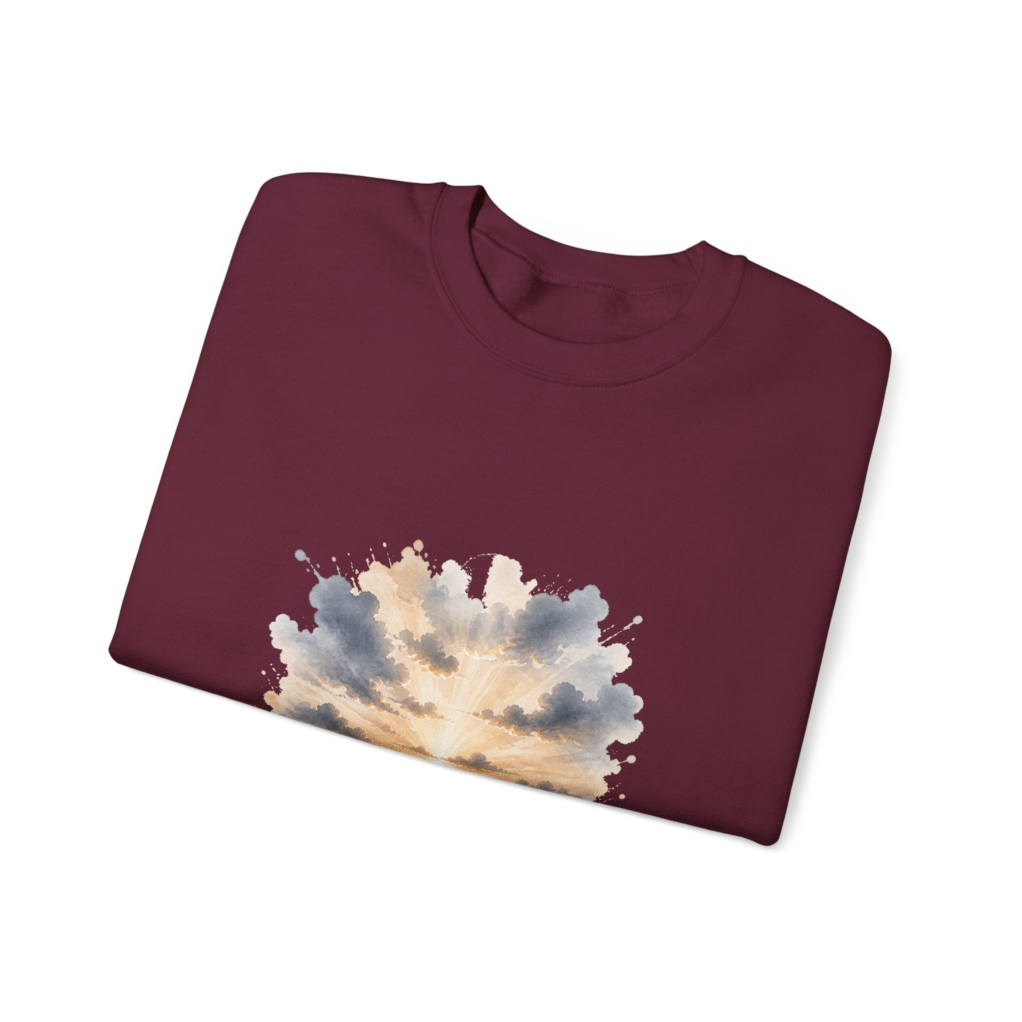 Matching Couple Sweatshirt - Sunrise & Sunset Matching Couple Premium Fleece Sweatshirt Watercolor Art His Hers Birthday Gift - Design A