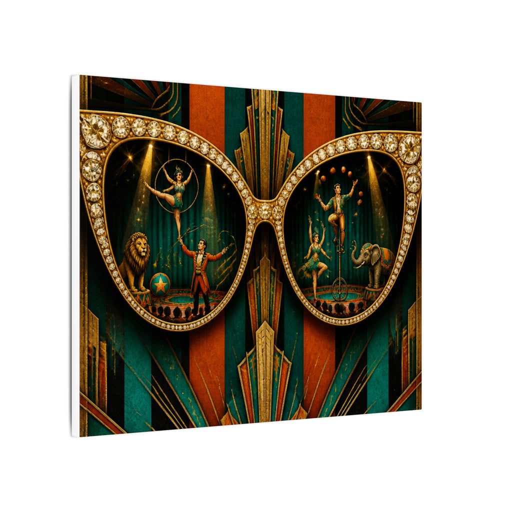 Sunglasses Circus Ring Wall Art Canvas 24×36 Art Deco Bar Area Decor Maximalist Print