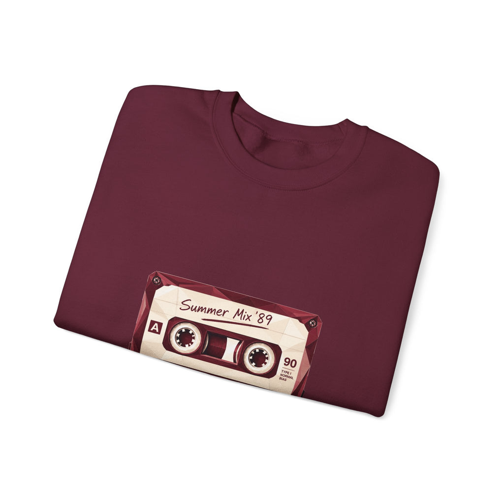 Matching Couple Sweatshirt - Vinyl & Cassette Matching Couple Crewneck Sweatshirt Geometric Art His Hers Couple Gift - Design B