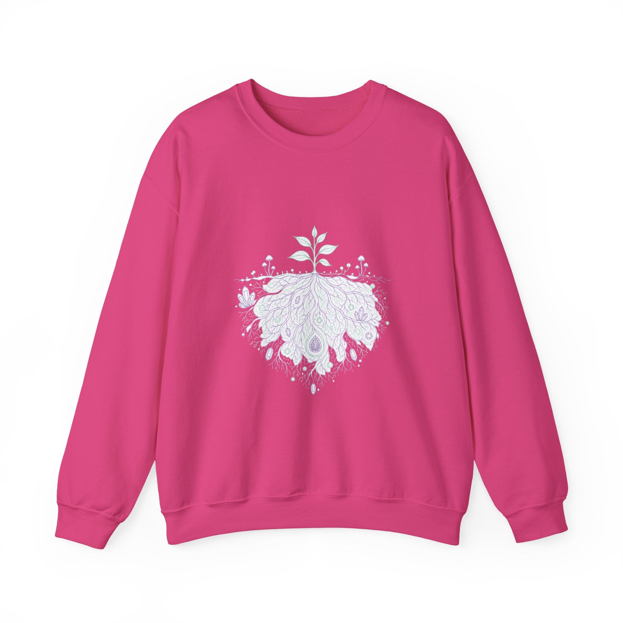 Matching Couple Sweatshirt - Ancient Oak & Deep Roots Matching Couple Comfort Colors Crew Minimalist Art His Hers Christmas Gift - Design B
