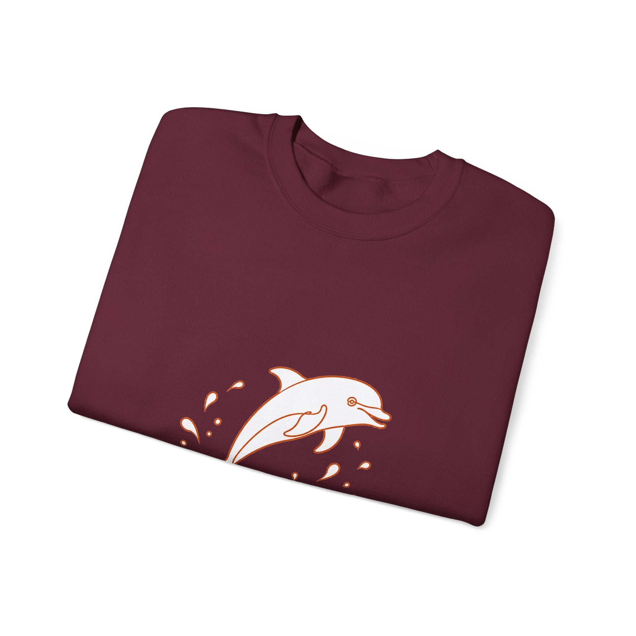 Matching Couple Sweatshirt - Shark & Dolphin Matching Couple Crewneck Sweatshirt Minimalist Art His Hers Valentine Gift - Design B