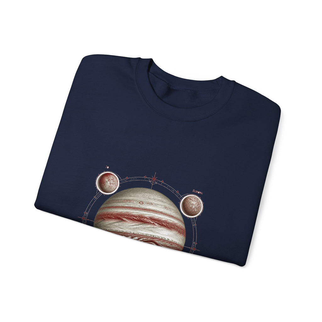 Matching Couple Sweatshirt - Saturn & Jupiter Matching Couple Crewneck Sweatshirt Vintage Art His Hers Wedding Gift - Design B