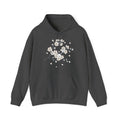 Matching Couple Sweatshirt - Cherry Blossom & Maple Leaf Matching Couple Hooded Sweatshirt Minimalist Art His Hers Valentine Gift - Design A