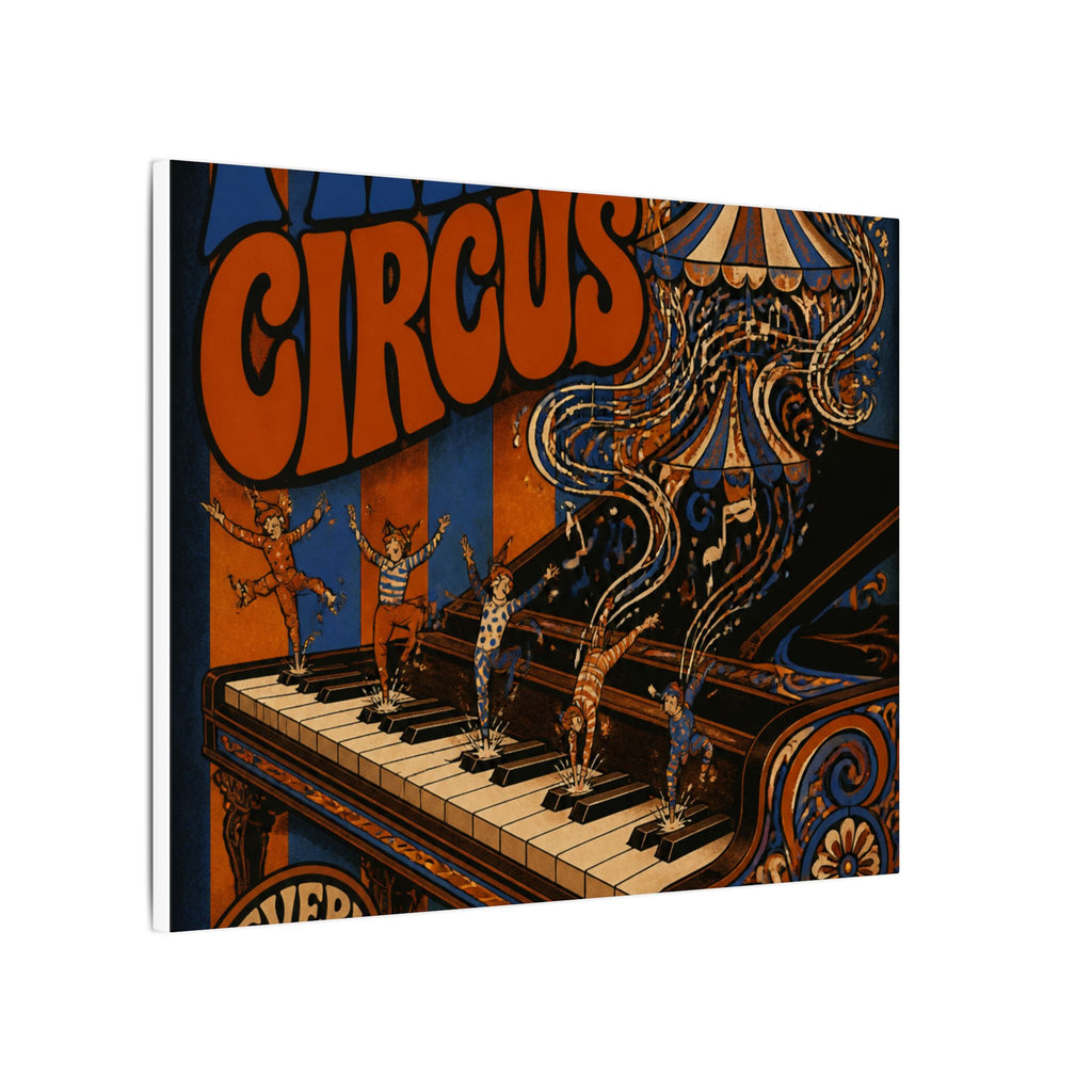 Grand Piano Acrobats Wall Art Canvas 24×36 Psychedelic Dining Room Decor Maximalist Print