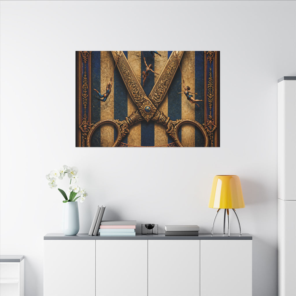 Giant Scissors Trapeze Wall Art Canvas 16×20 Baroque Home Office Decor Maximalist Print