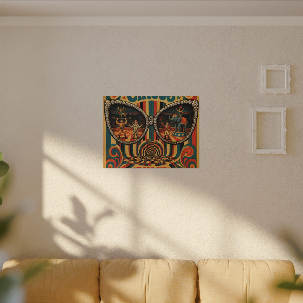 Sunglasses Circus Ring Wall Art Canvas 16×20 Psychedelic Cafe Decor Maximalist Print