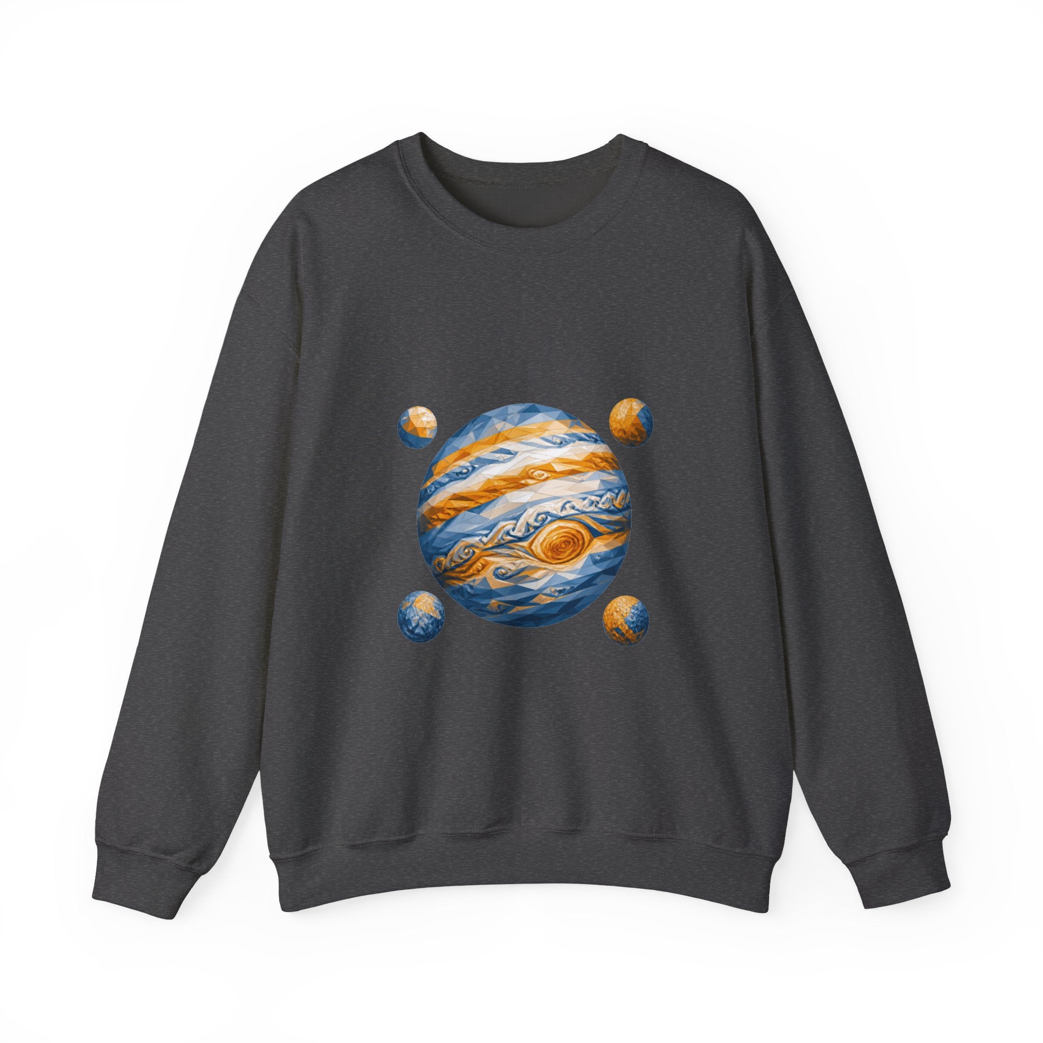 Matching Couple Sweatshirt - Saturn & Jupiter Matching Couple Comfort Colors Crew Geometric Art His Hers Love Gift - Design B