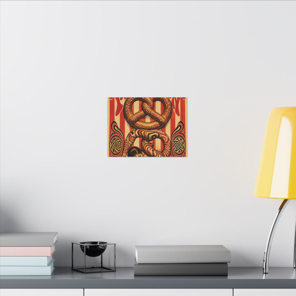 Pretzel Contortionist Wall Art Canvas 16×20 Psychedelic Cafe Decor Maximalist Print