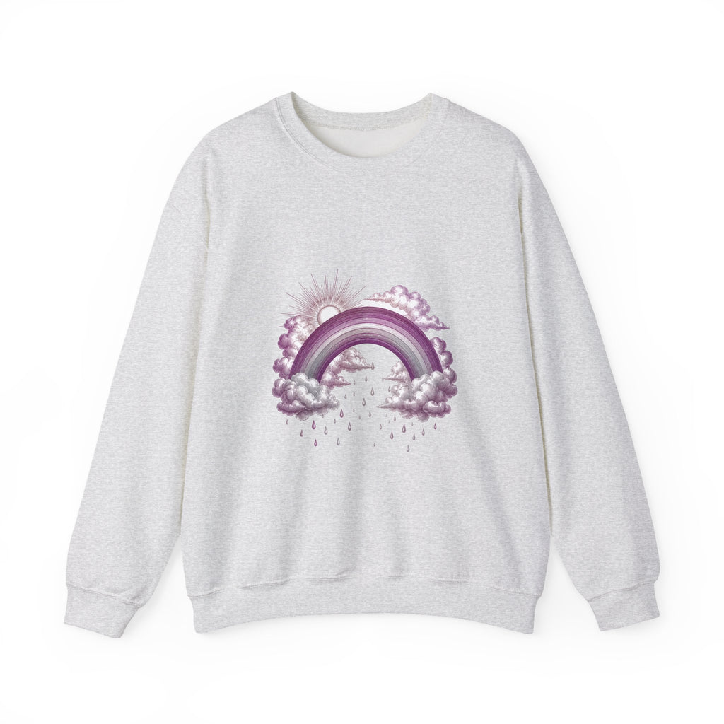 Matching Couple Sweatshirt - Storm & Rainbow Matching Couple Crewneck Sweatshirt Vintage Art His Hers Wedding Gift - Design B