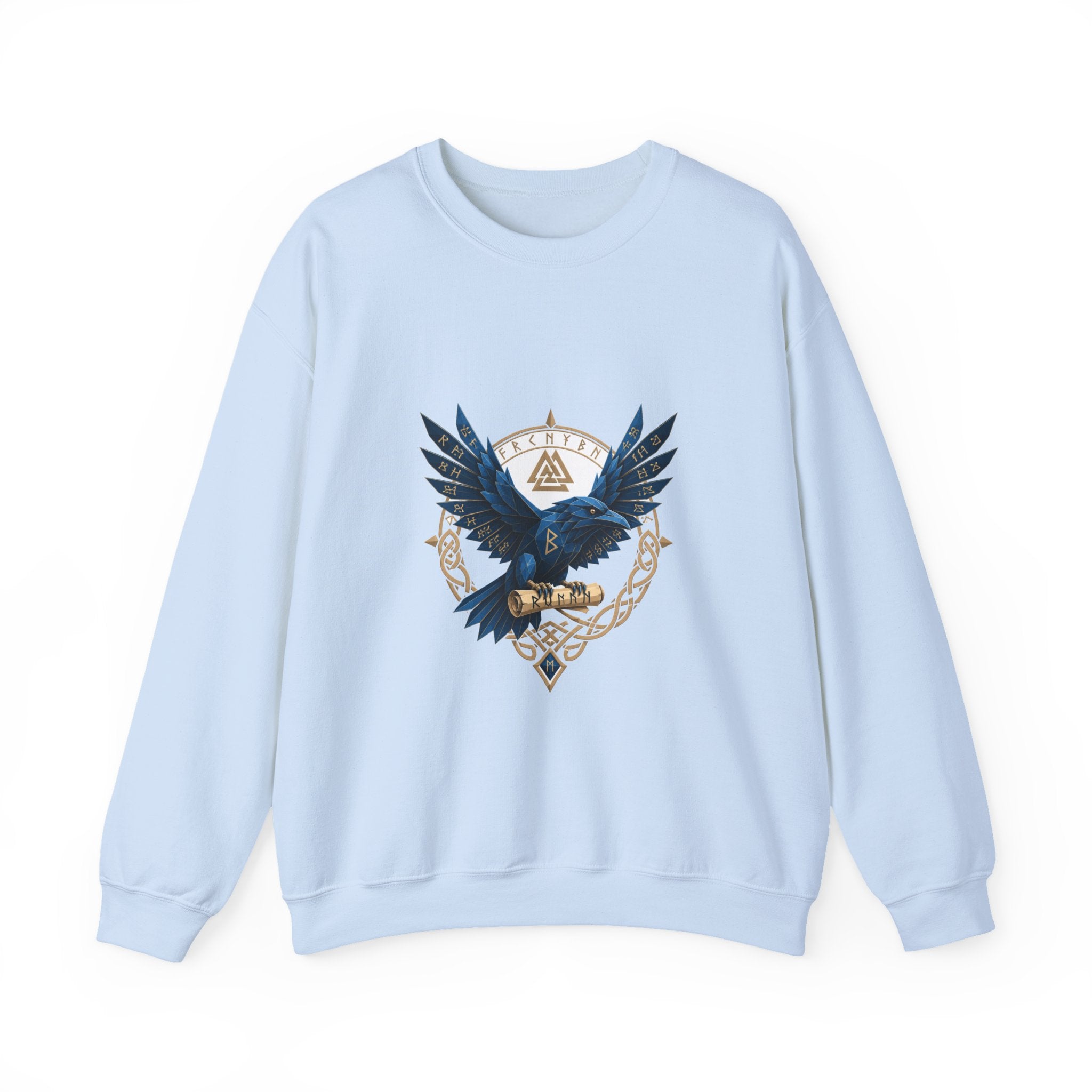 Matching Couple Sweatshirt - Huginn & Muninn Matching Couple Crewneck Sweatshirt Geometric Art His Hers Couple Gift - Design B