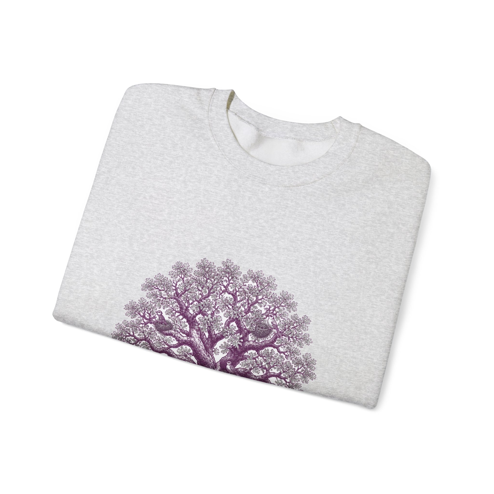 Matching Couple Sweatshirt - Ancient Oak & Deep Roots Matching Couple Premium Fleece Sweatshirt Hand-Drawn Art His Hers Anniversary Gift - Design A
