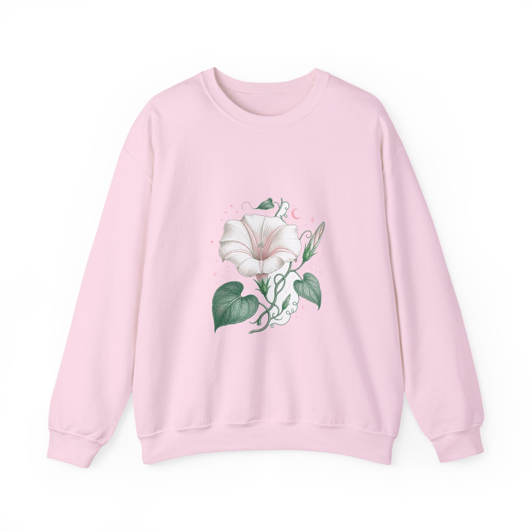 Matching Couple Sweatshirt - Sunflower & Moonflower Matching Couple Crewneck Sweatshirt Vintage Art His Hers Wedding Gift - Design B