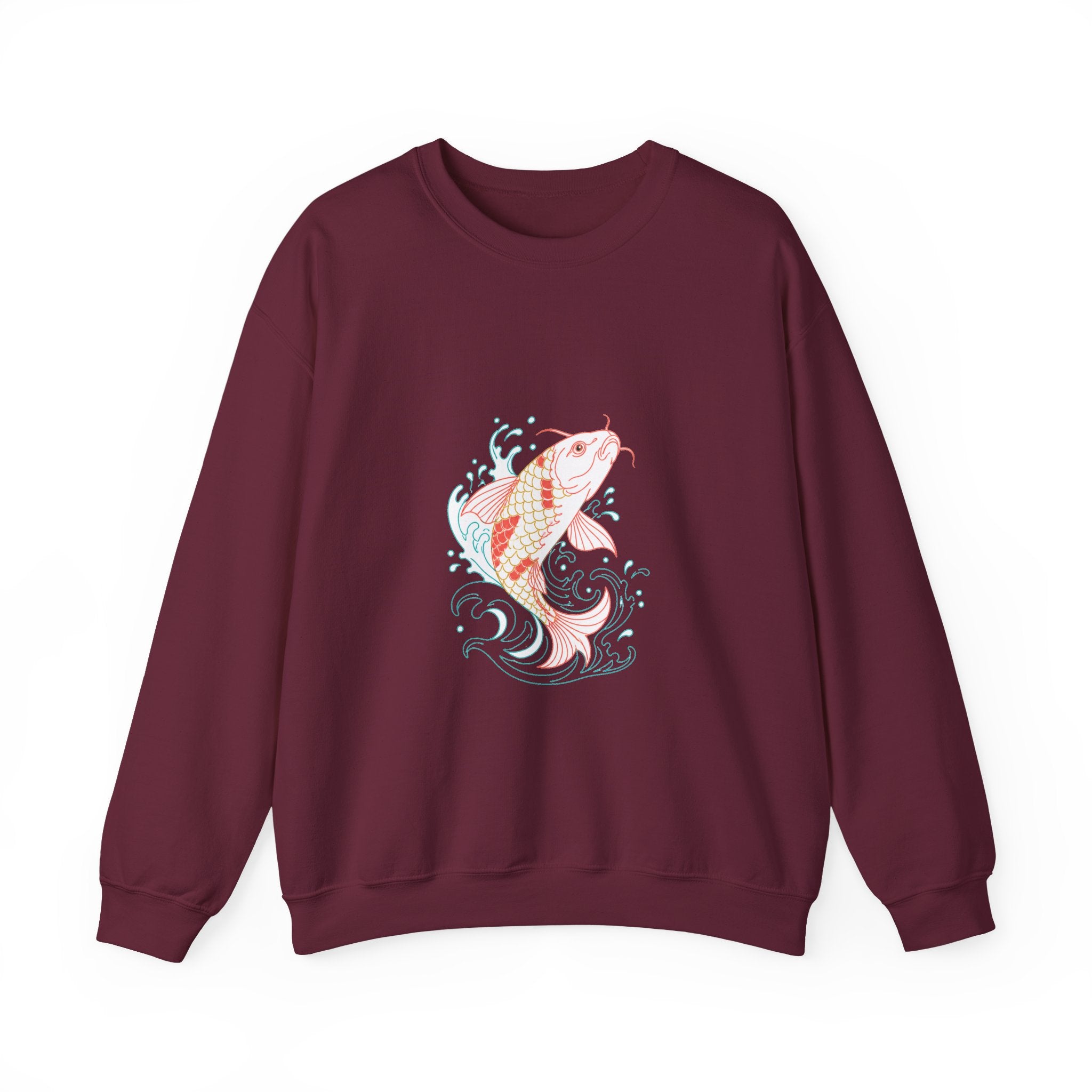 Matching Couple Sweatshirt - Koi Fish Yin Yang Matching Couple Premium Fleece Sweatshirt Minimalist Art His Hers Christmas Gift - Design A