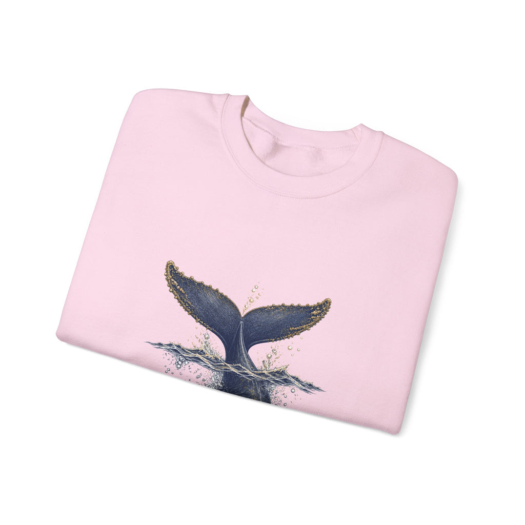 Matching Couple Sweatshirt - Eagle & Whale Matching Couple Crewneck Sweatshirt Vintage Art His Hers Wedding Gift - Design B