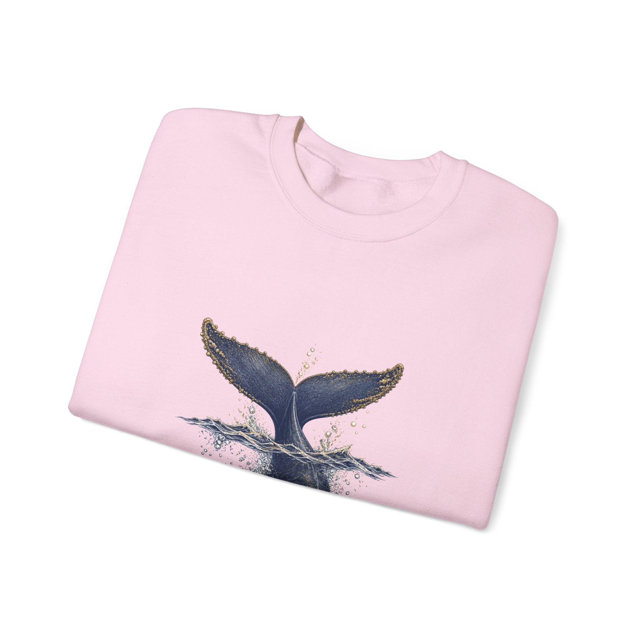 Matching Couple Sweatshirt - Eagle & Whale Matching Couple Crewneck Sweatshirt Vintage Art His Hers Wedding Gift - Design B