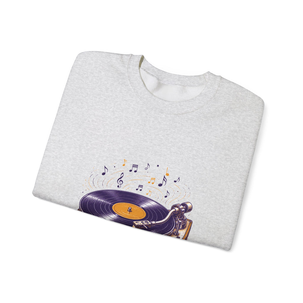 Matching Couple Sweatshirt - Vinyl & Cassette Matching Couple Premium Fleece Sweatshirt Hand-Drawn Art His Hers Anniversary Gift - Design A
