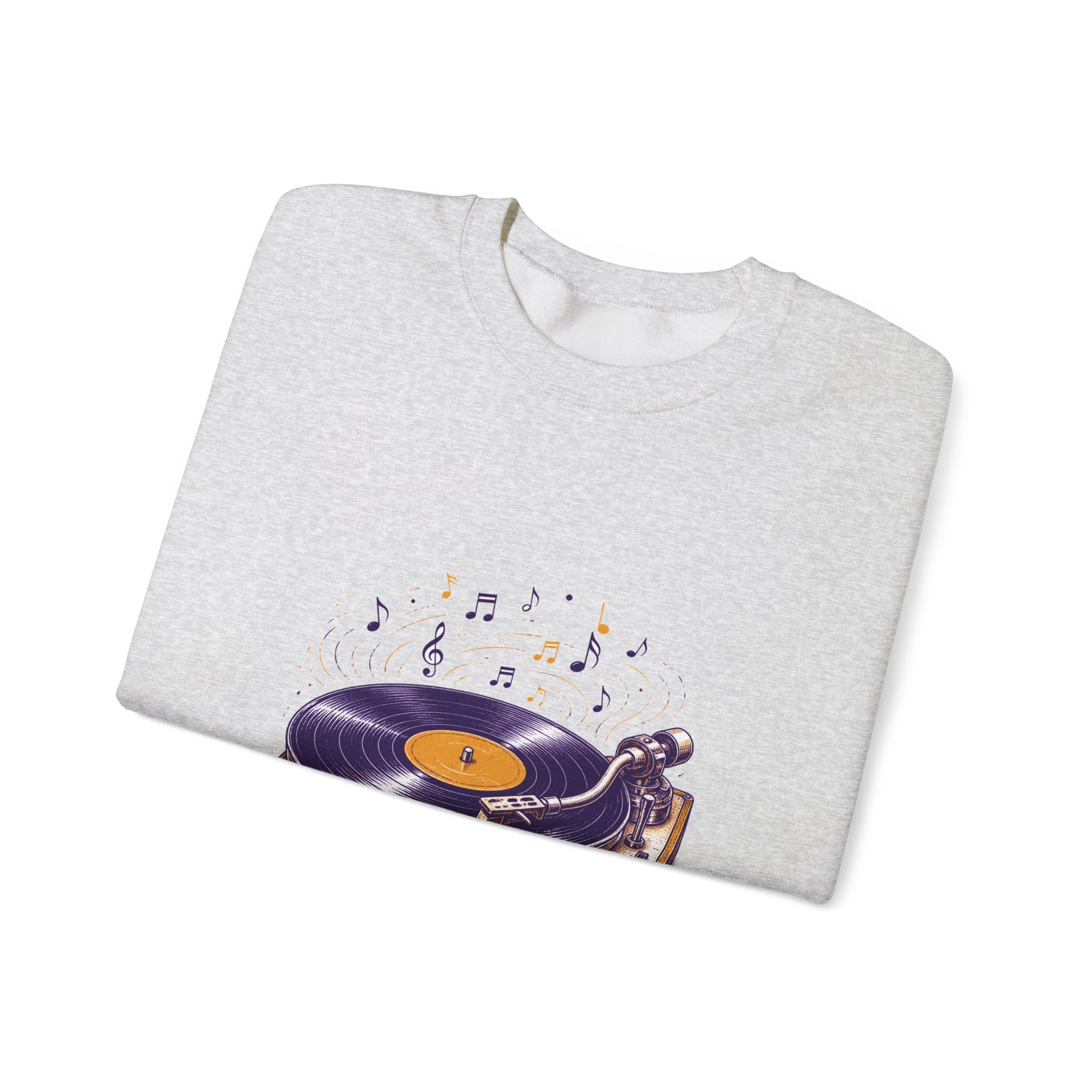 Matching Couple Sweatshirt - Vinyl & Cassette Matching Couple Premium Fleece Sweatshirt Hand-Drawn Art His Hers Anniversary Gift - Design A