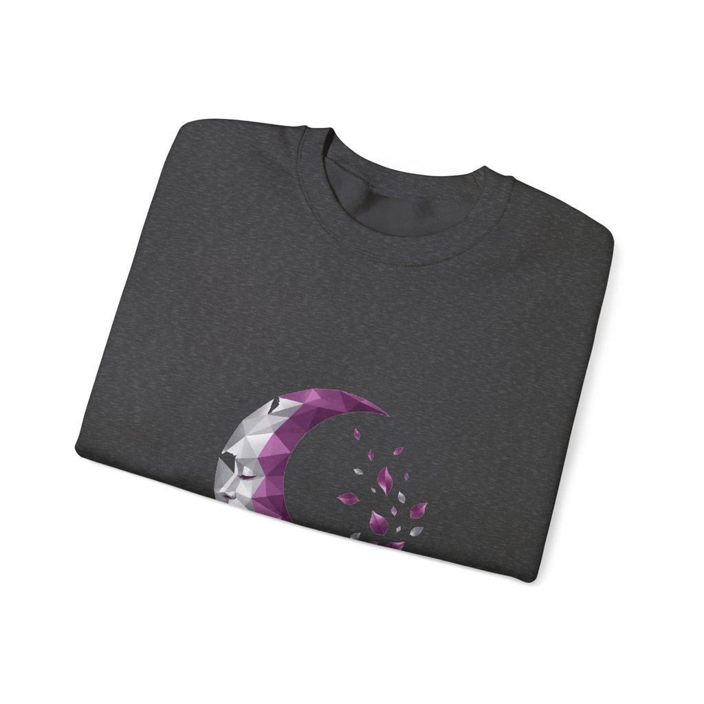 Matching Couple Sweatshirt - Waxing & Waning Moon Matching Couple Premium Fleece Sweatshirt Geometric Art His Hers Love Gift - Design B