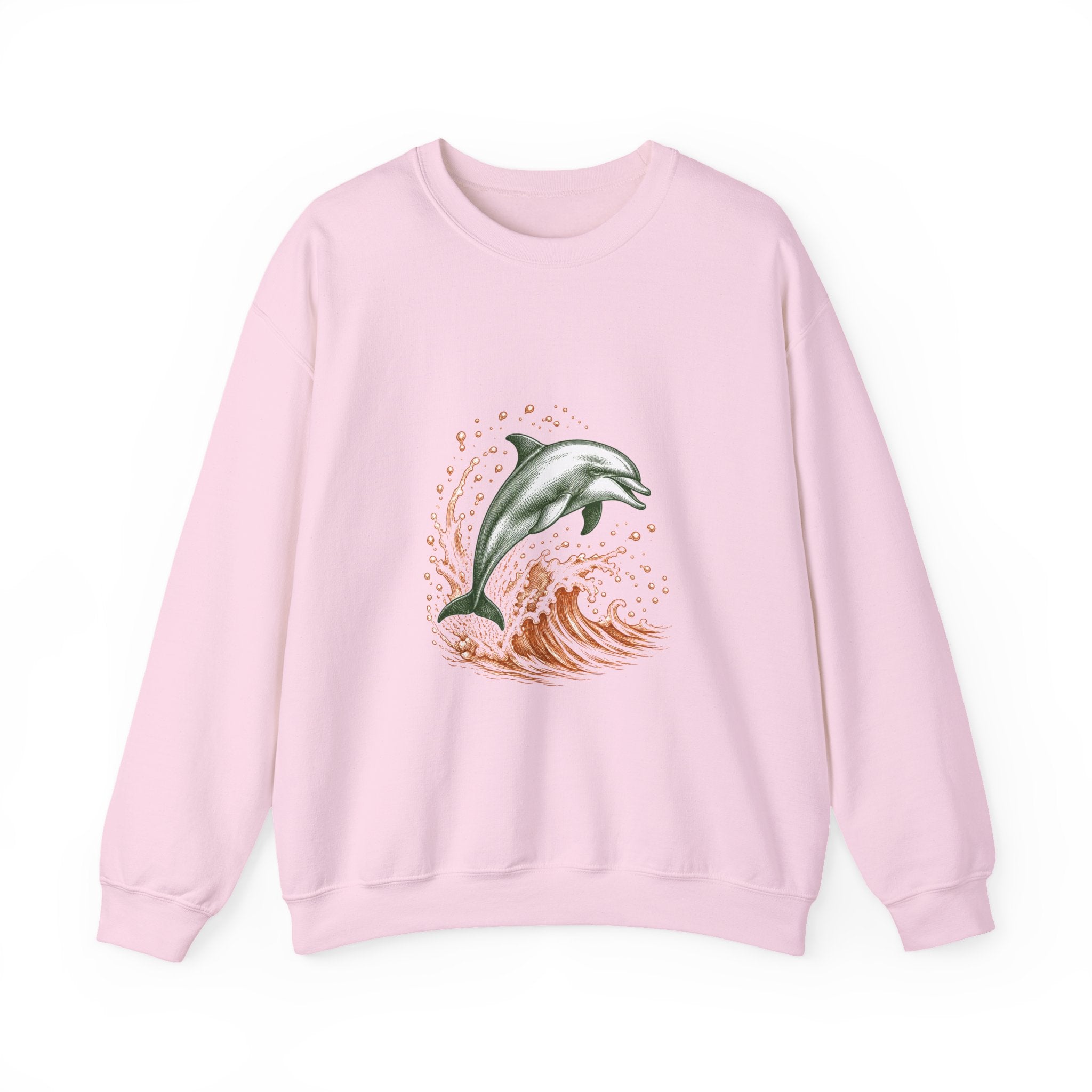 Matching Couple Sweatshirt - Shark & Dolphin Matching Couple Crewneck Sweatshirt Hand-Drawn Art His Hers Best Friend Gift - Design B