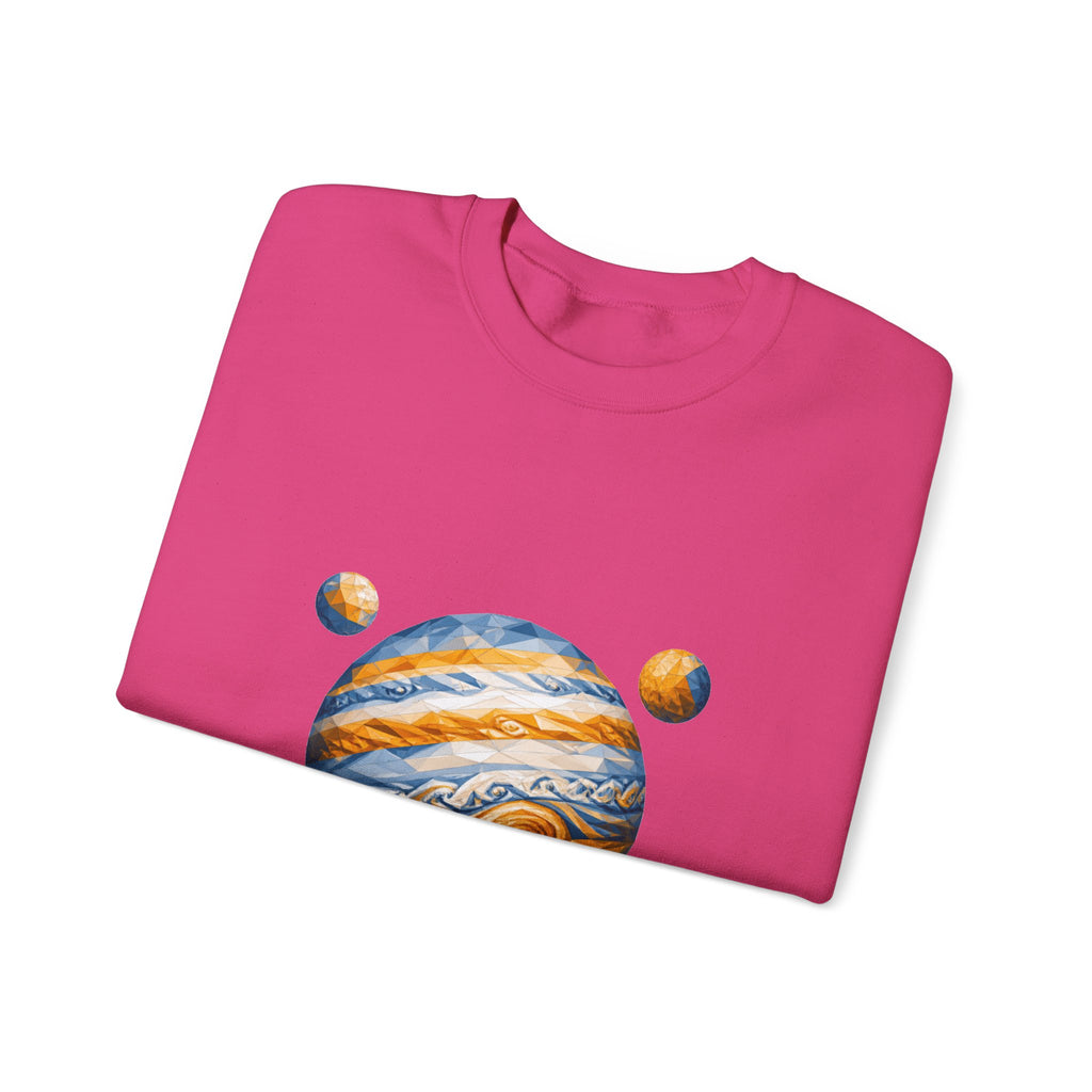 Matching Couple Sweatshirt - Saturn & Jupiter Matching Couple Comfort Colors Crew Geometric Art His Hers Love Gift - Design B