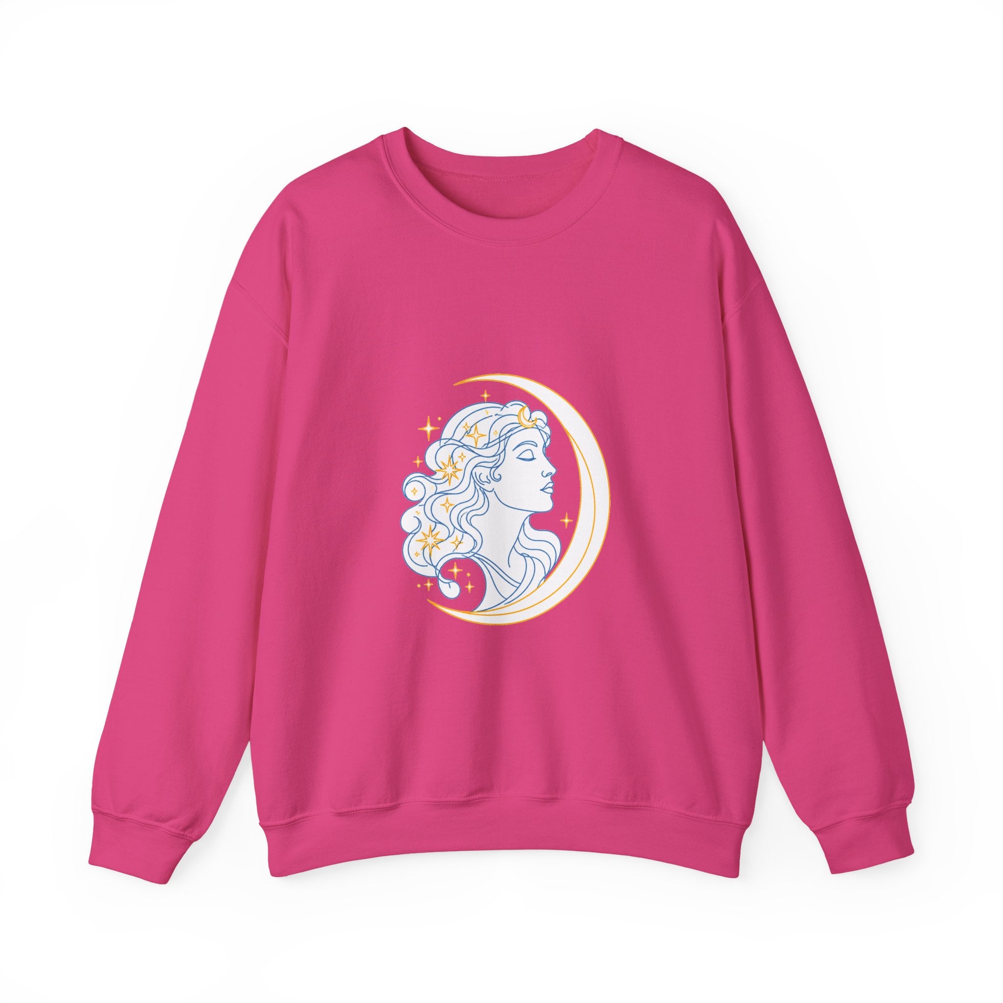 Matching Couple Sweatshirt - Helios & Selene Matching Couple Crewneck Sweatshirt Minimalist Art His Hers Valentine Gift - Design B