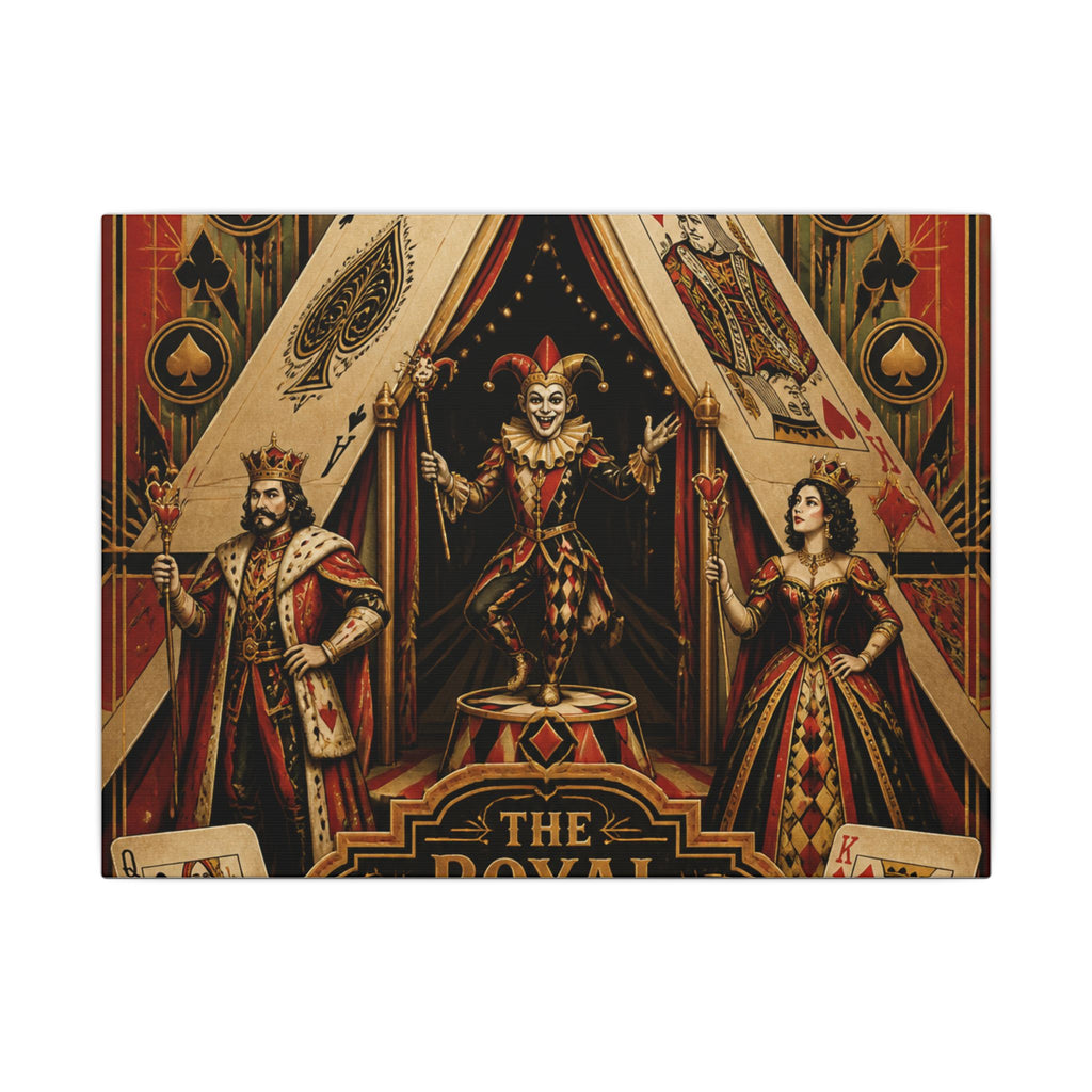 Playing Cards Tent Wall Art Canvas 16×20 Art Deco Entryway Decor Maximalist Print