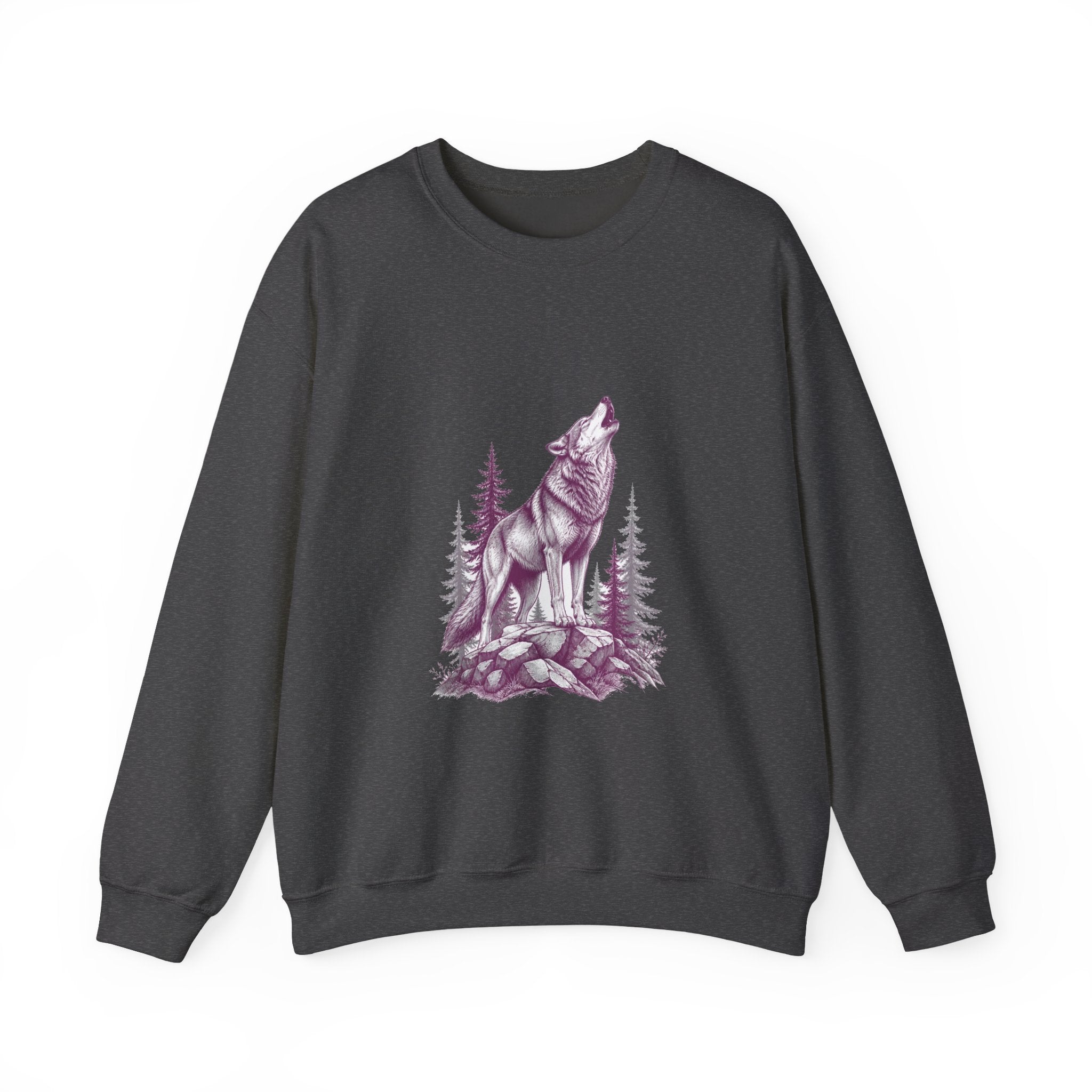 Matching Couple Sweatshirt - Wolf & Dove Matching Couple Comfort Colors Crew Hand-Drawn Art His Hers Anniversary Gift - Design A