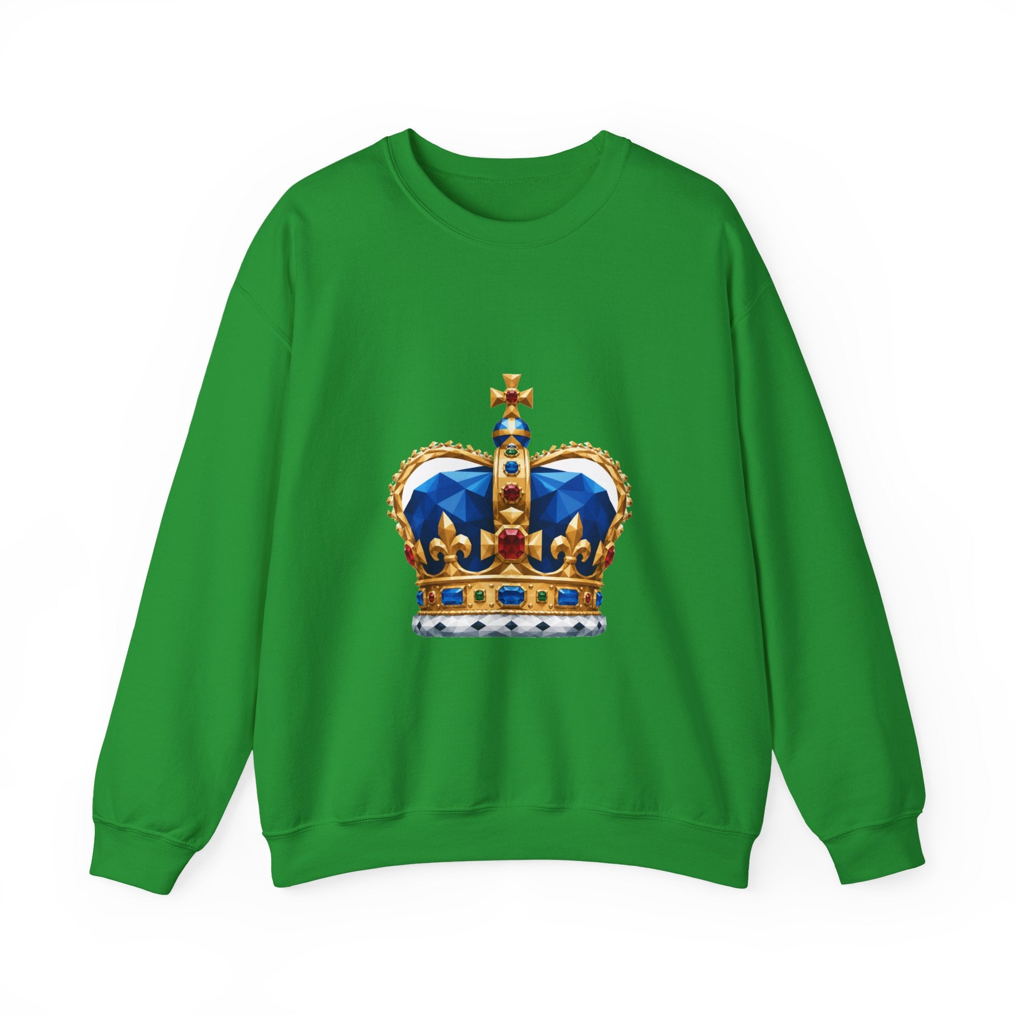 Matching Couple Sweatshirt - Crown & Shield Matching Couple Comfort Colors Crew Geometric Art His Hers Love Gift - Design A