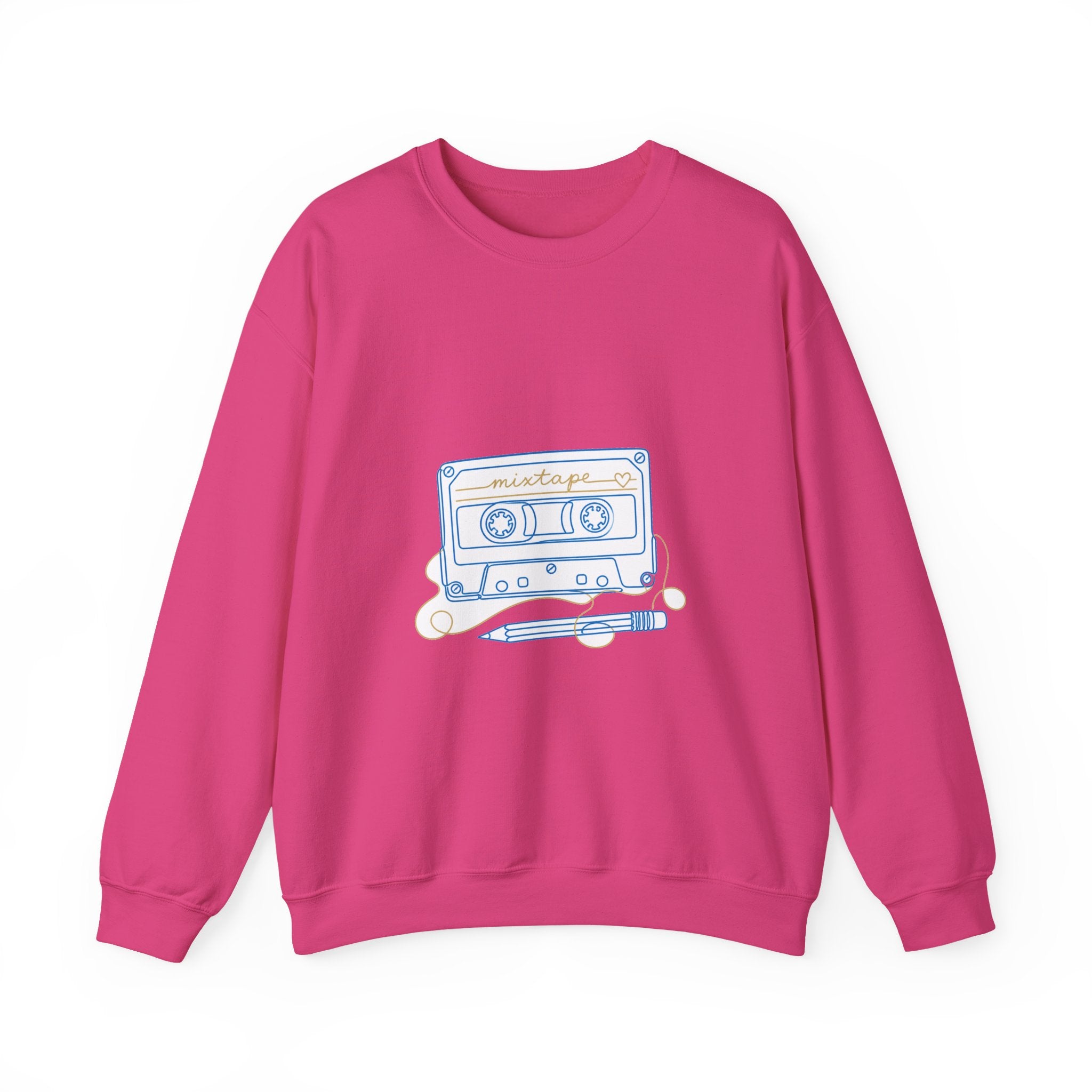 Matching Couple Sweatshirt - Vinyl & Cassette Matching Couple Comfort Colors Crew Minimalist Art His Hers Christmas Gift - Design B