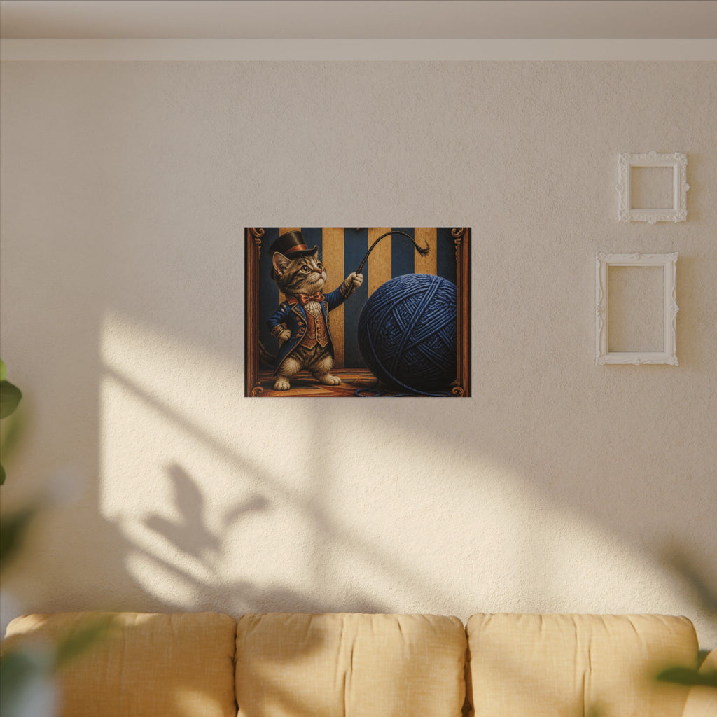 Cat Lion Tamer Wall Art Canvas 24×36 Baroque Studio Decor Maximalist Print