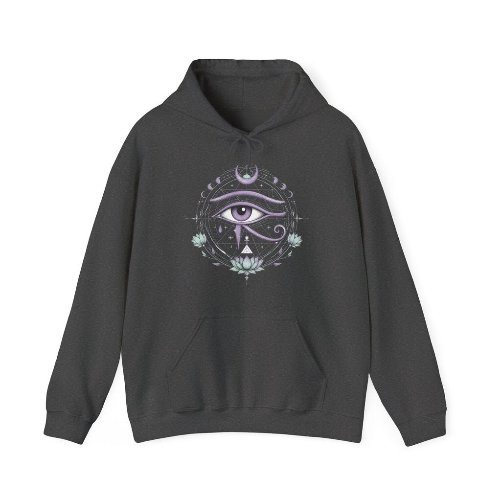 Matching Couple Sweatshirt - Eye of Ra & Horus Matching Couple Hooded Sweatshirt Hand-Drawn Art His Hers Best Friend Gift - Design B