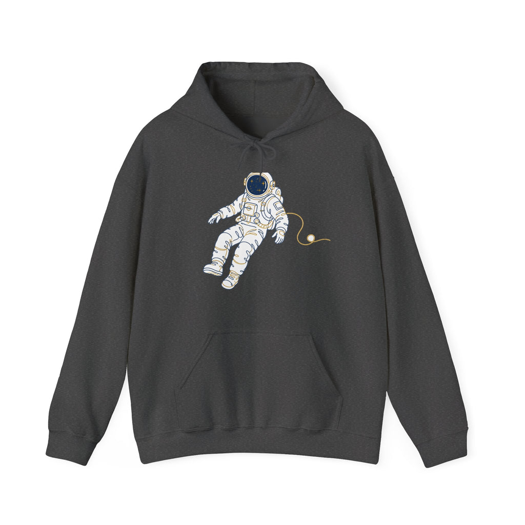 Matching Couple Sweatshirt - Astronaut & Planet Matching Couple Hooded Sweatshirt Minimalist Art His Hers Valentine Gift - Design A