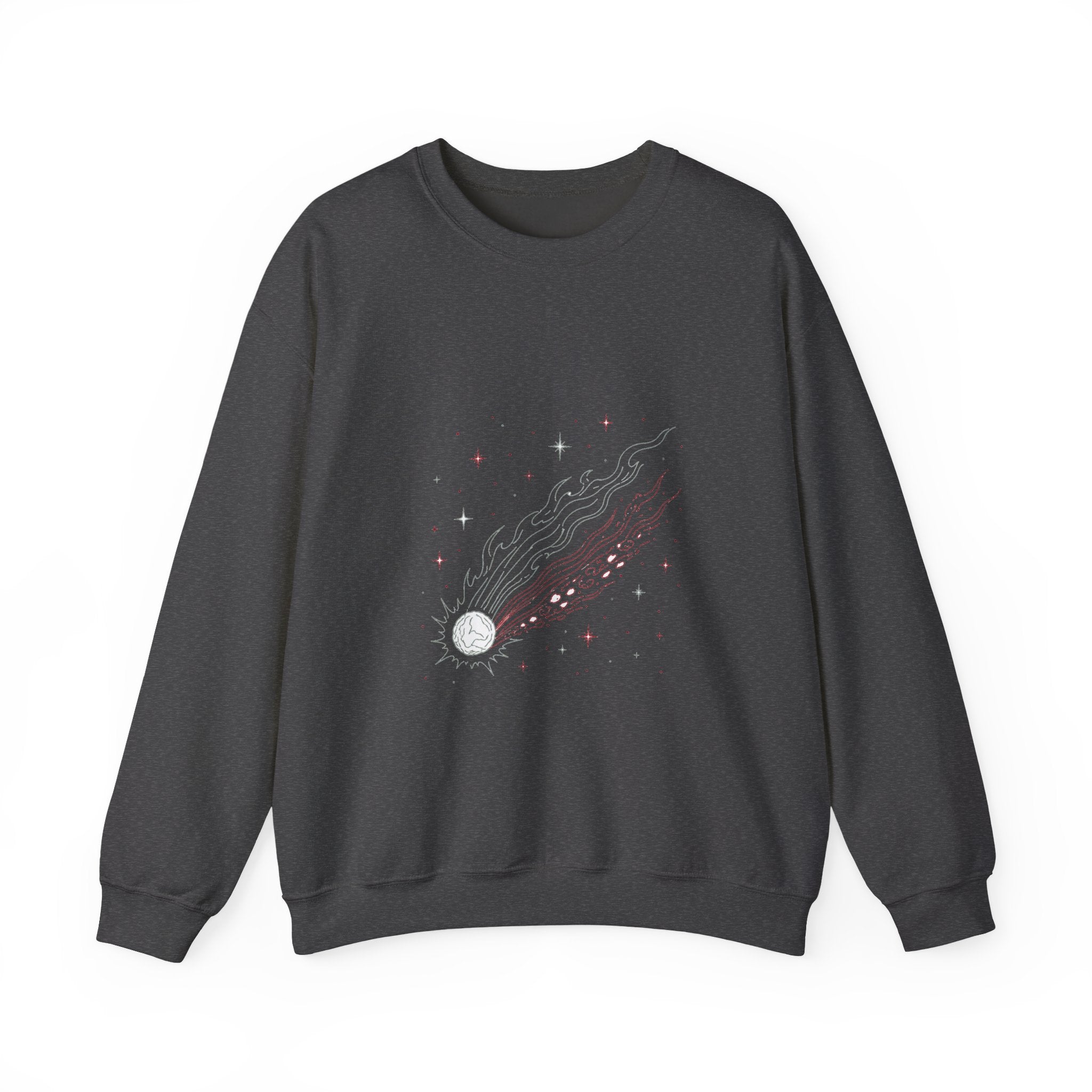 Matching Couple Sweatshirt - Comet & Asteroid Matching Couple Premium Fleece Sweatshirt Minimalist Art His Hers Christmas Gift - Design A