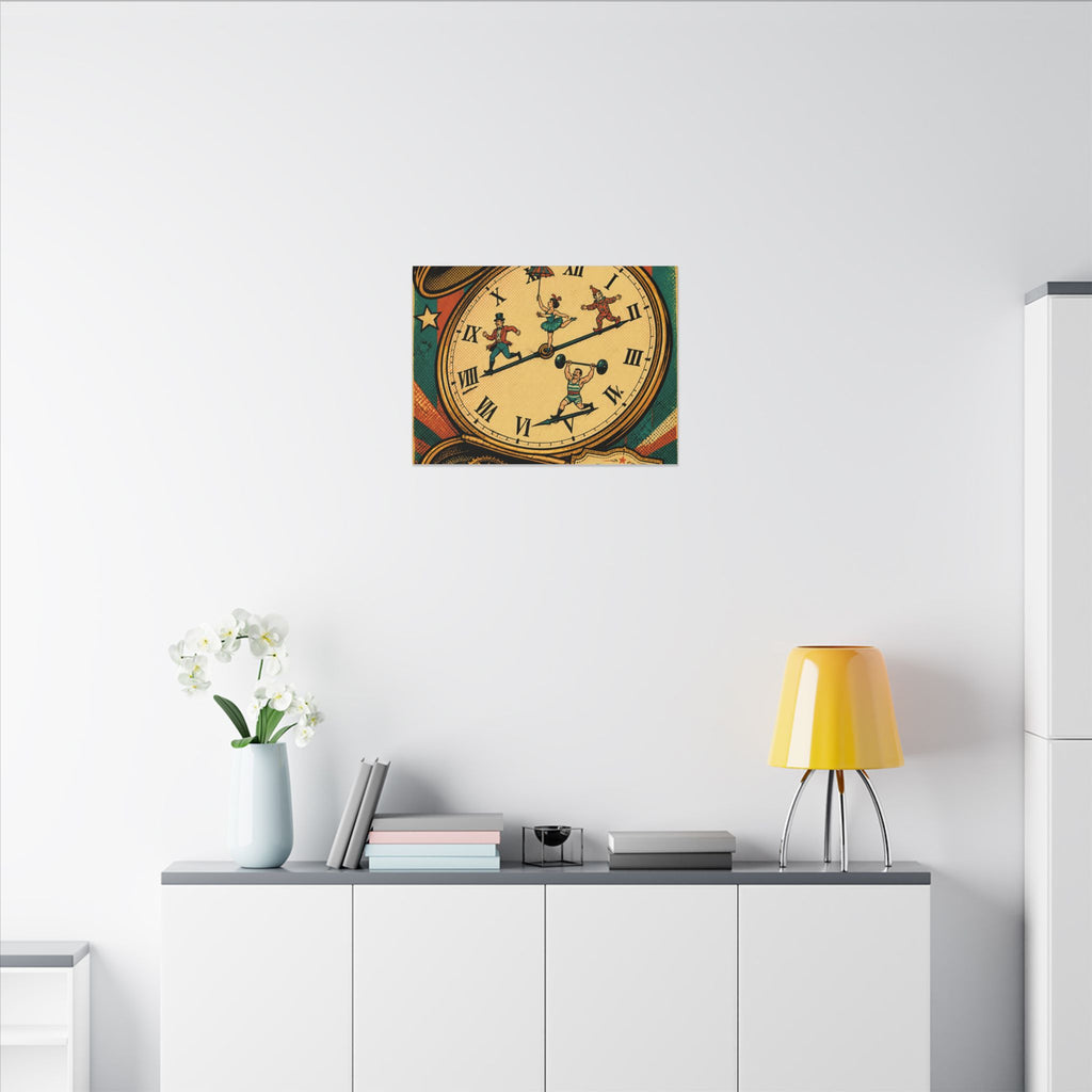 Pocket Watch Performers Wall Art Canvas 24×36 Pop Art Restaurant Decor Maximalist Print