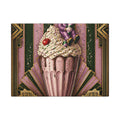 Milkshake Slide Clown Wall Art Canvas 16×20 Art Deco Entryway Decor Maximalist Print