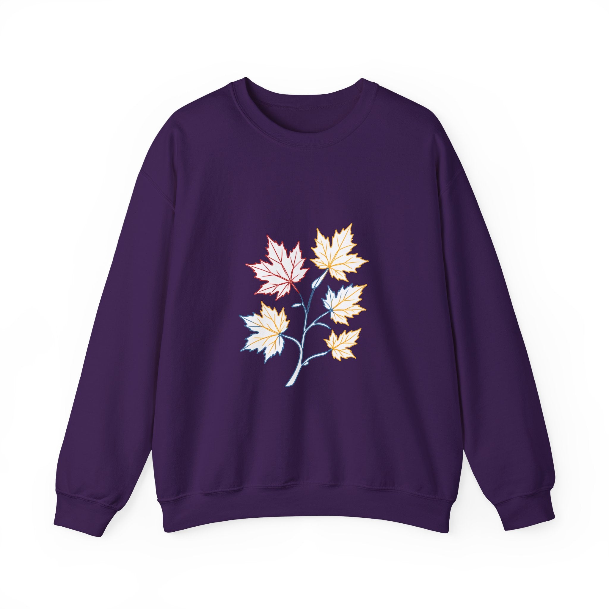 Matching Couple Sweatshirt - Cherry Blossom & Maple Leaf Matching Couple Comfort Colors Crew Minimalist Art His Hers Christmas Gift - Design B