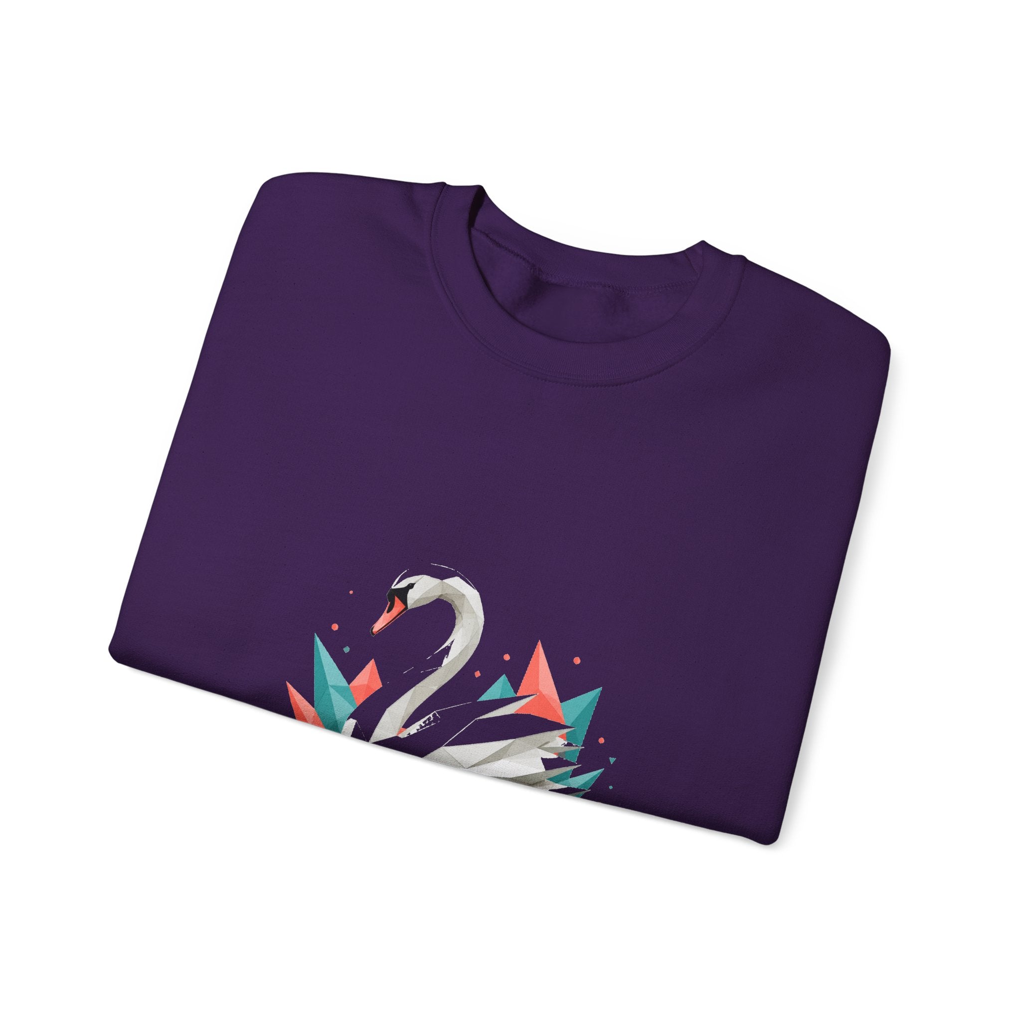 Matching Couple Sweatshirt - Raven & Swan Matching Couple Crewneck Sweatshirt Geometric Art His Hers Couple Gift - Design B