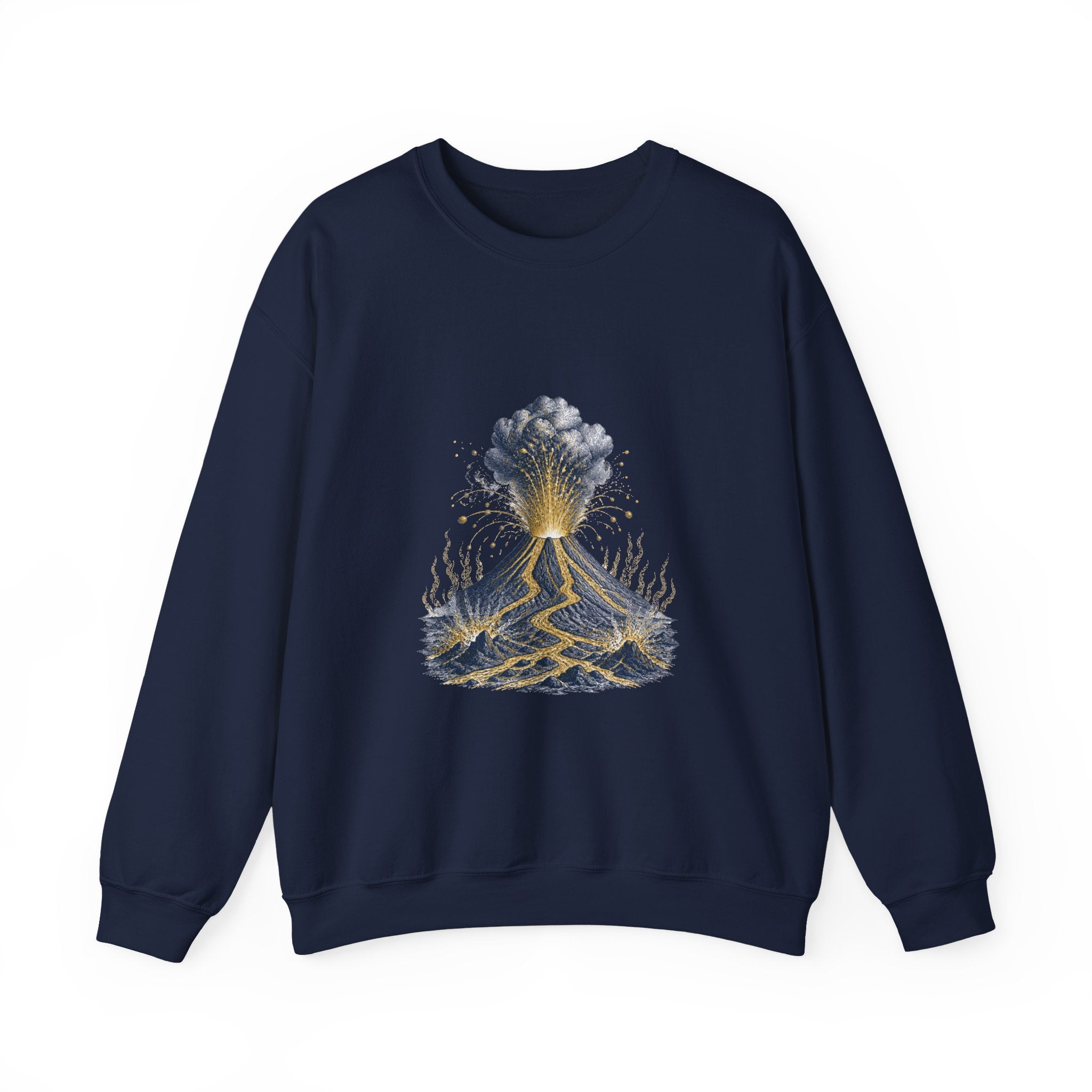 Matching Couple Sweatshirt - Volcano & Glacier Matching Couple Comfort Colors Crew Vintage Art His Hers Honeymoon Gift - Design A