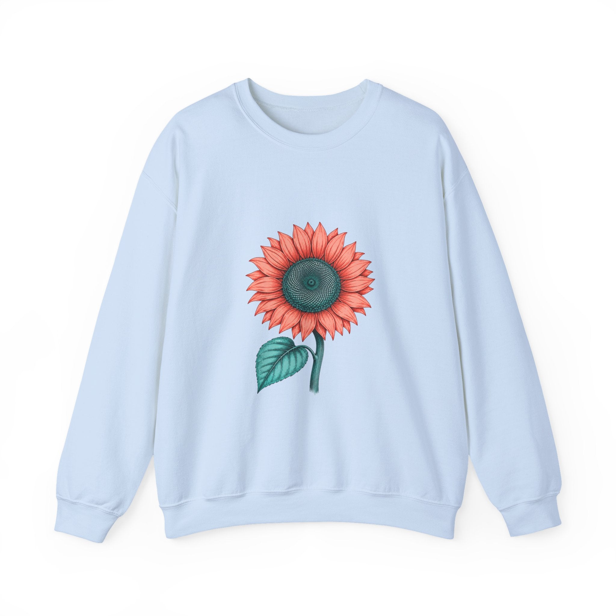 Matching Couple Sweatshirt - Sunflower & Moonflower Matching Couple Crewneck Sweatshirt Hand-Drawn Art His Hers Best Friend Gift - Design A