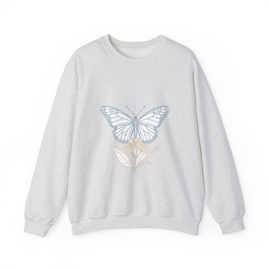 Matching Couple Sweatshirt - Butterfly & Moth Matching Couple Comfort Colors Crew Minimalist Art His Hers Christmas Gift - Design A