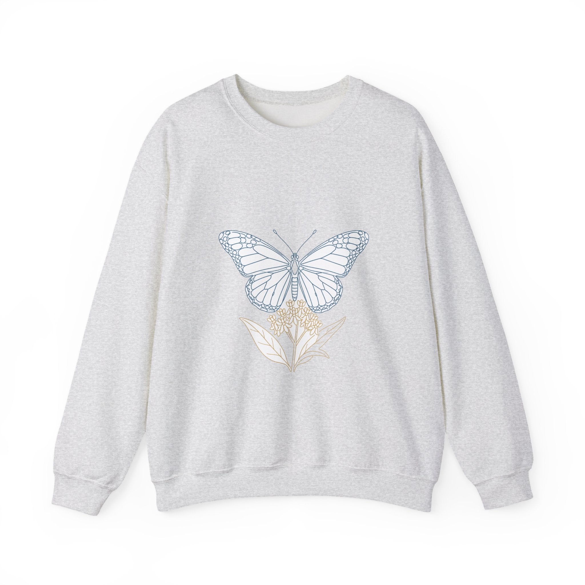 Matching Couple Sweatshirt - Butterfly & Moth Matching Couple Comfort Colors Crew Minimalist Art His Hers Christmas Gift - Design A