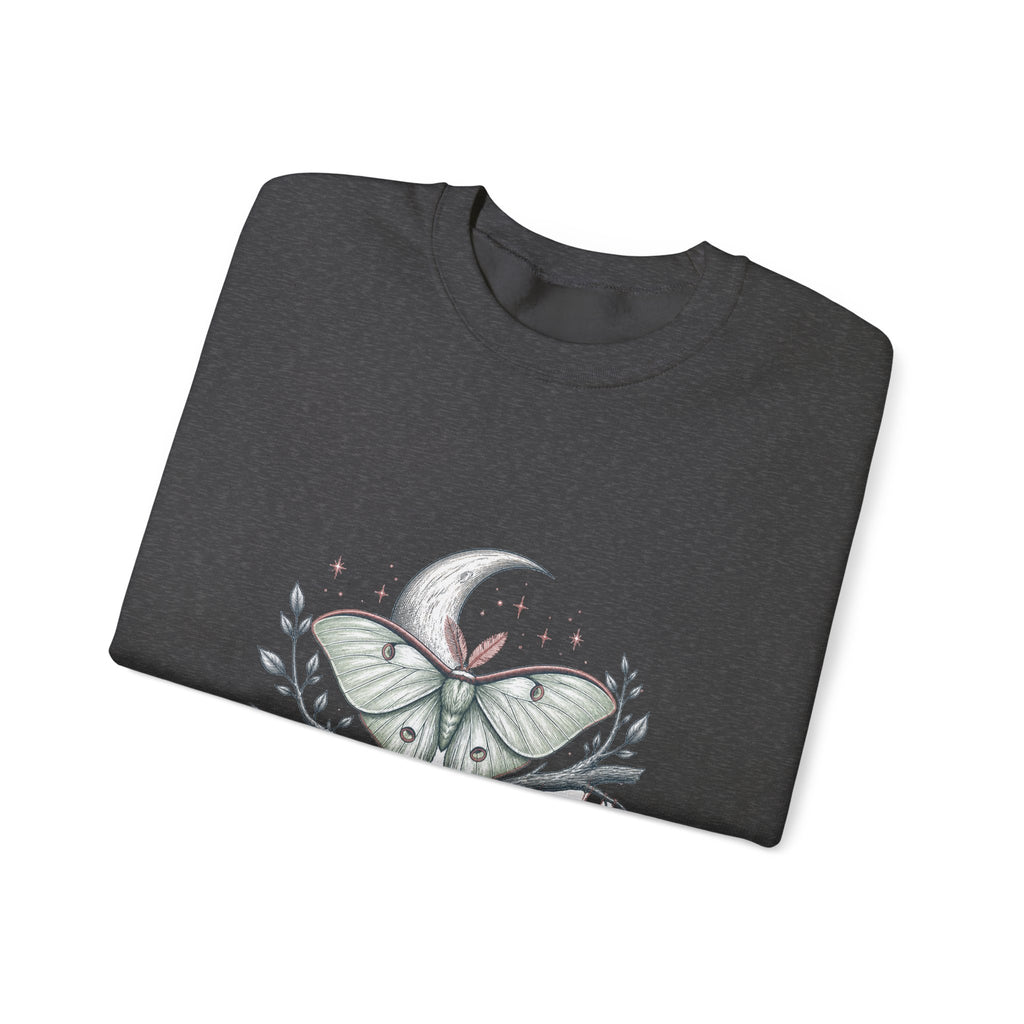 Matching Couple Sweatshirt - Butterfly & Moth Matching Couple Comfort Colors Crew Hand-Drawn Art His Hers Anniversary Gift - Design B