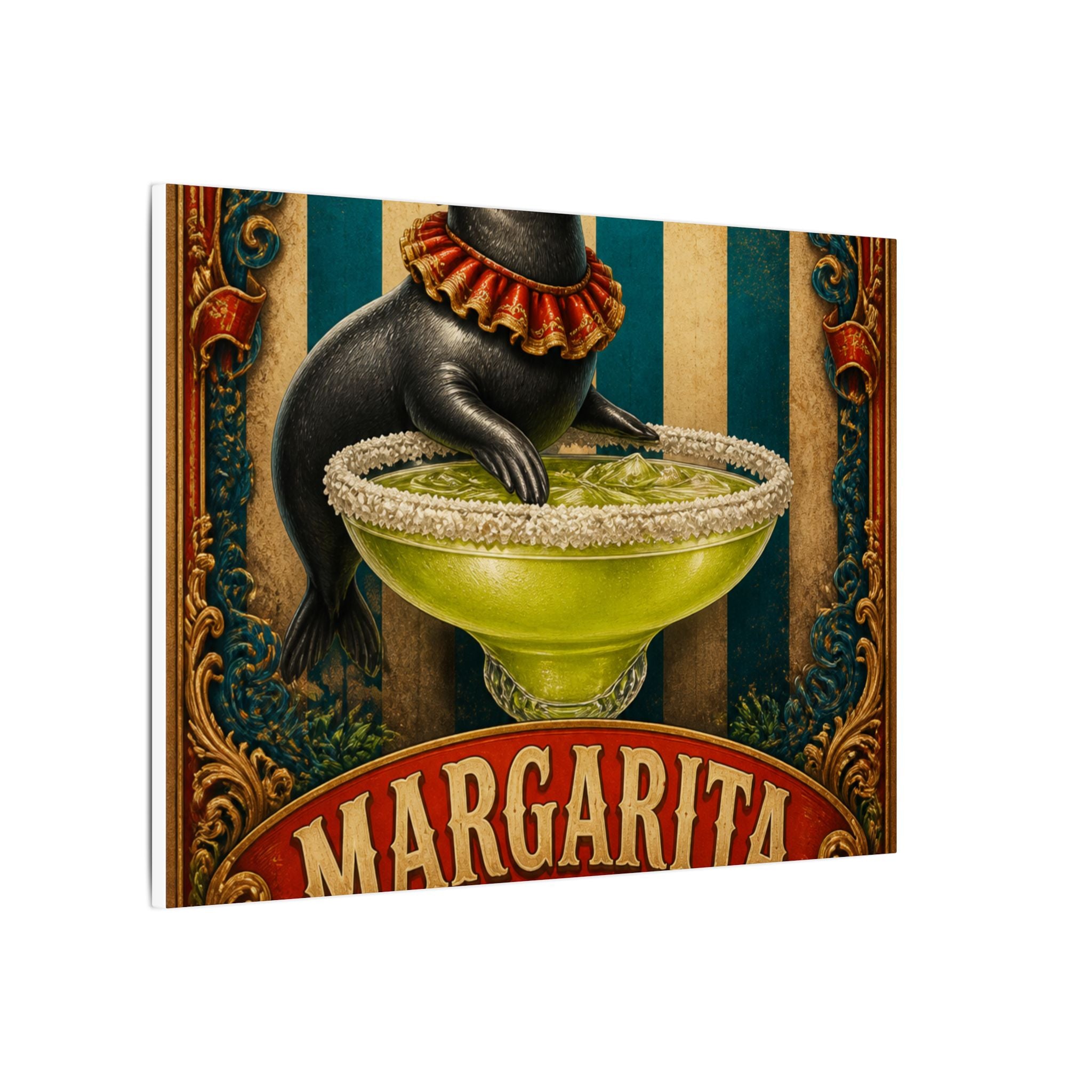 Margarita Balancing Seal Wall Art Canvas 24×36 Baroque Studio Decor Maximalist Print