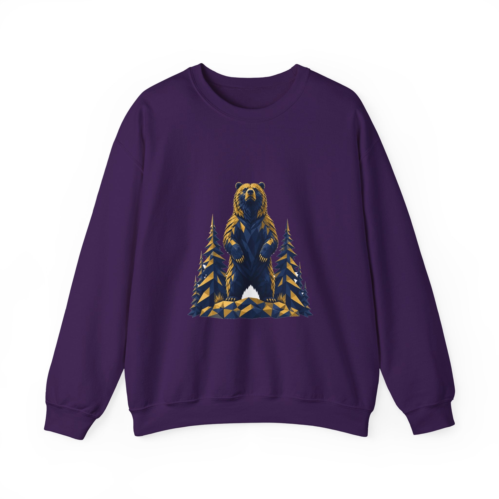 Matching Couple Sweatshirt - Bear & Deer Matching Couple Comfort Colors Crew Geometric Art His Hers Love Gift - Design A